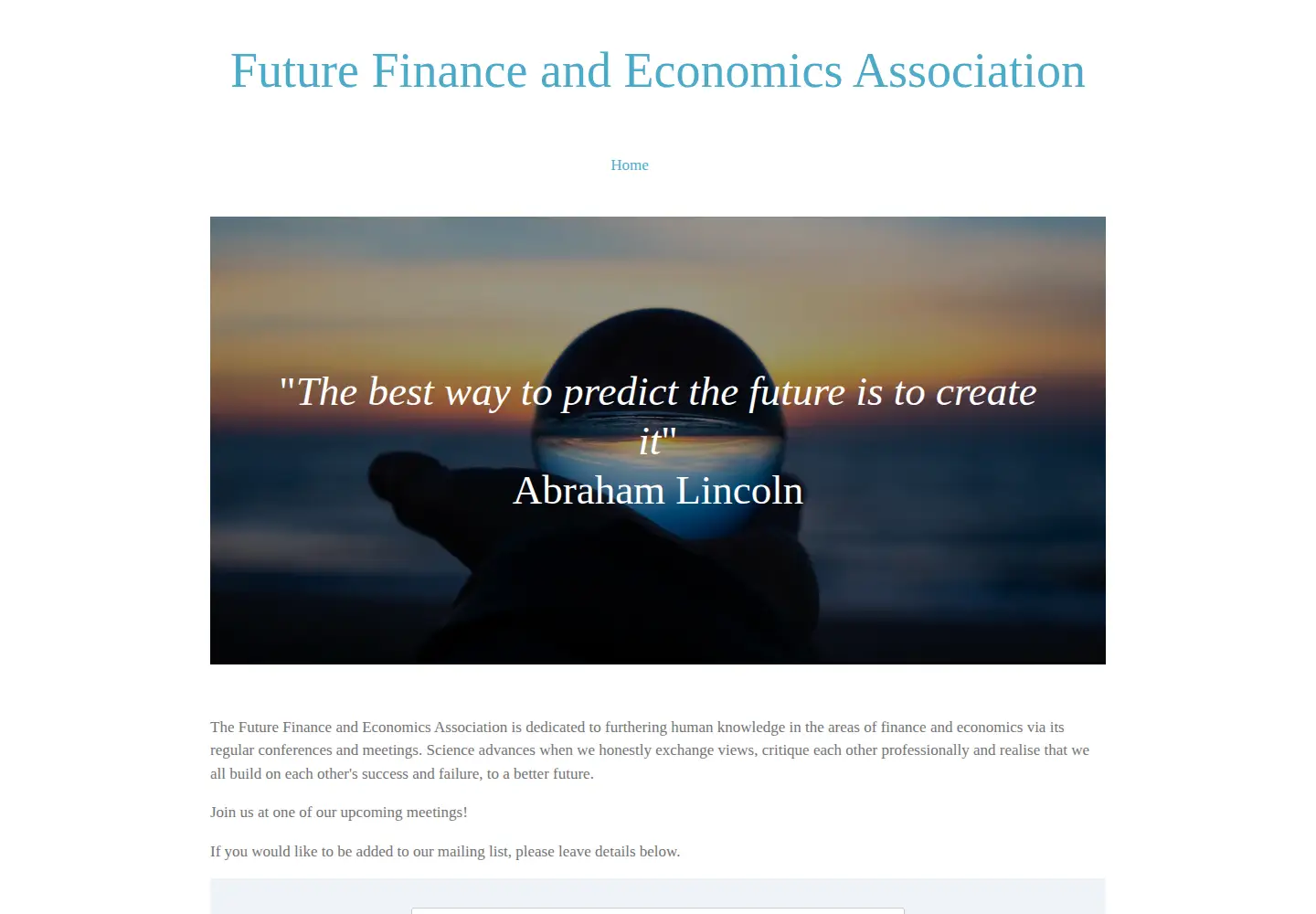 Captured homepage of ffea.eu in the current scan