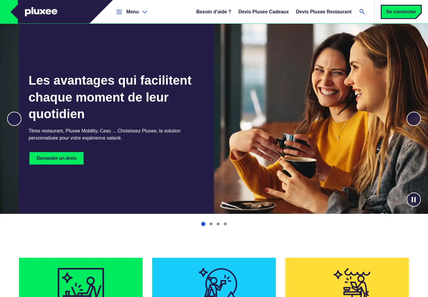 Captured homepage of pluxee.fr in the current scan