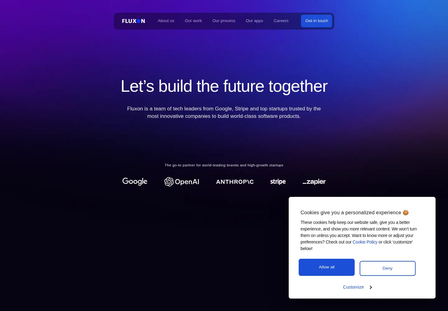 Screenshot of fluxon.com