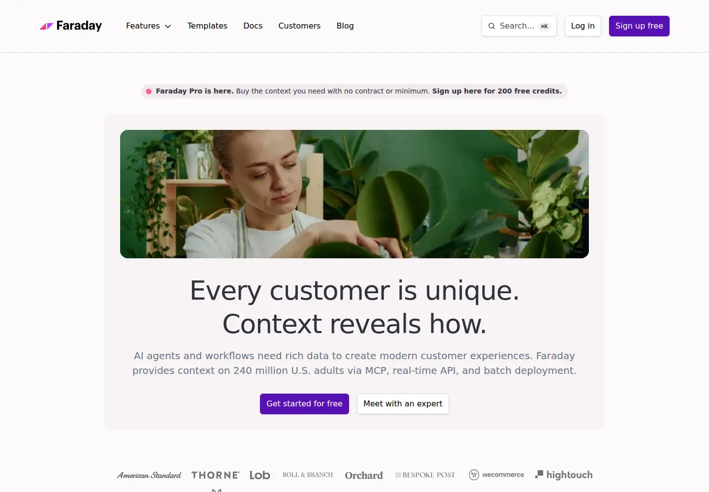 Screenshot of faraday.ai