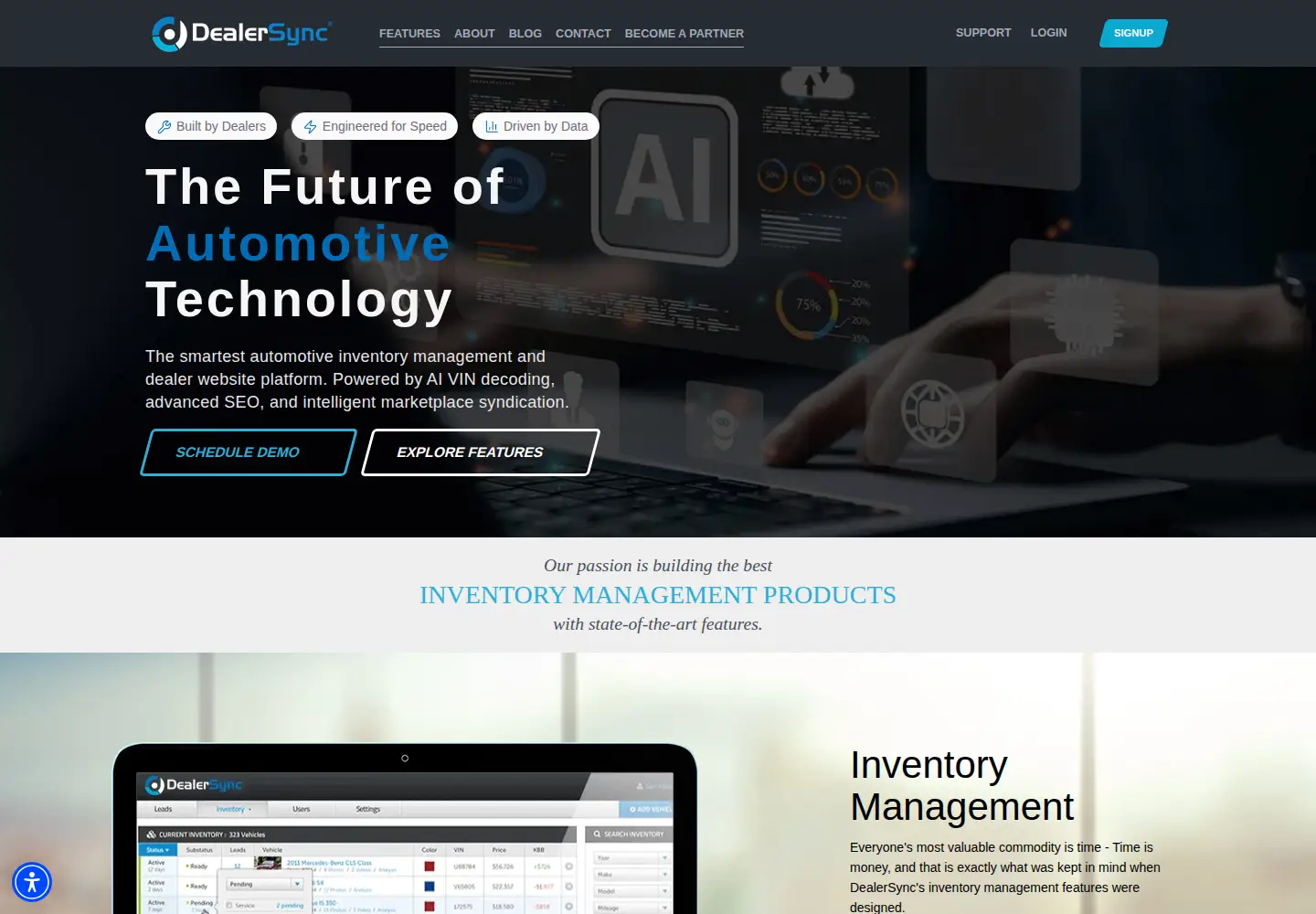 Screenshot of dealersync.com