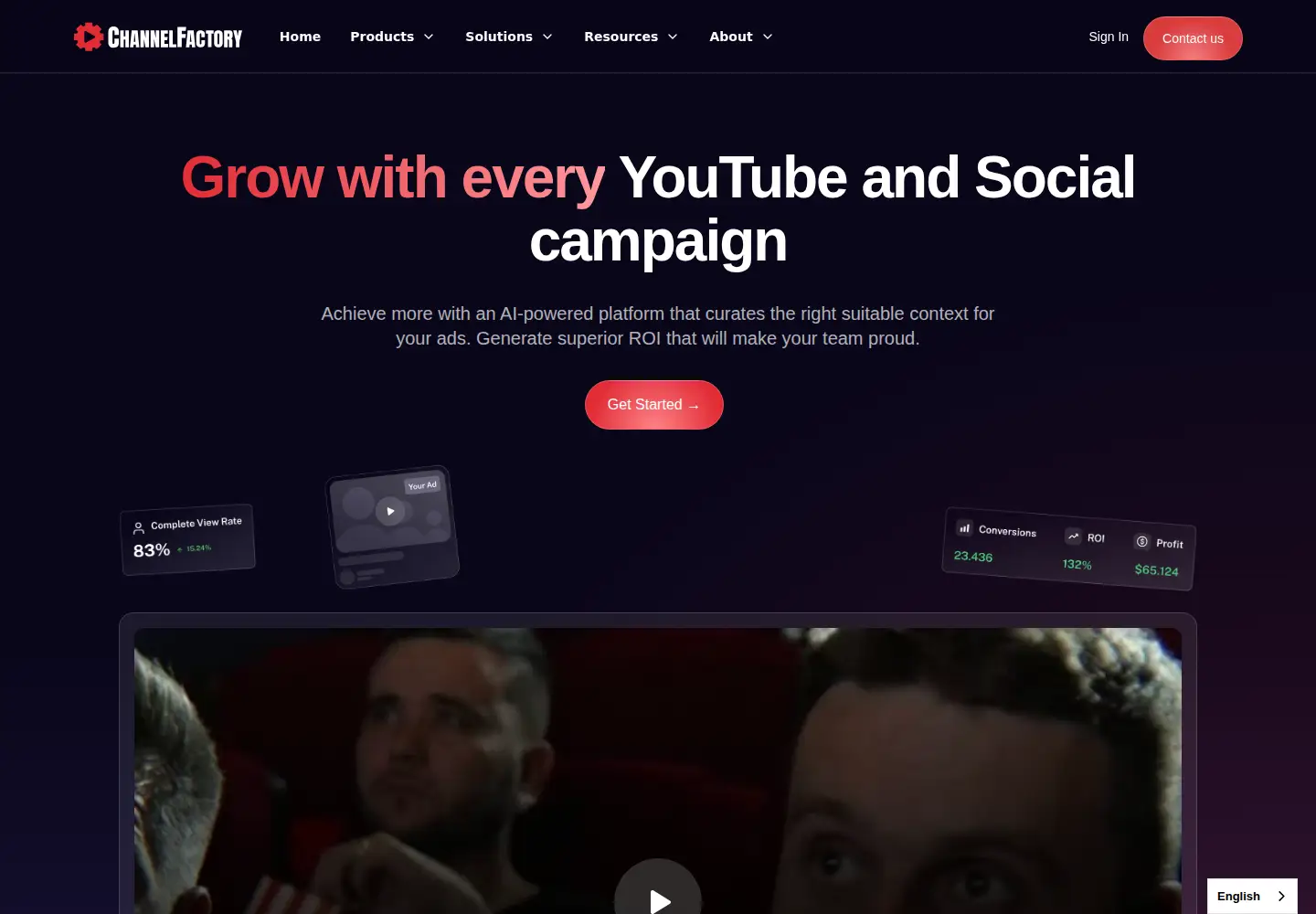 Screenshot of channelfactory.com