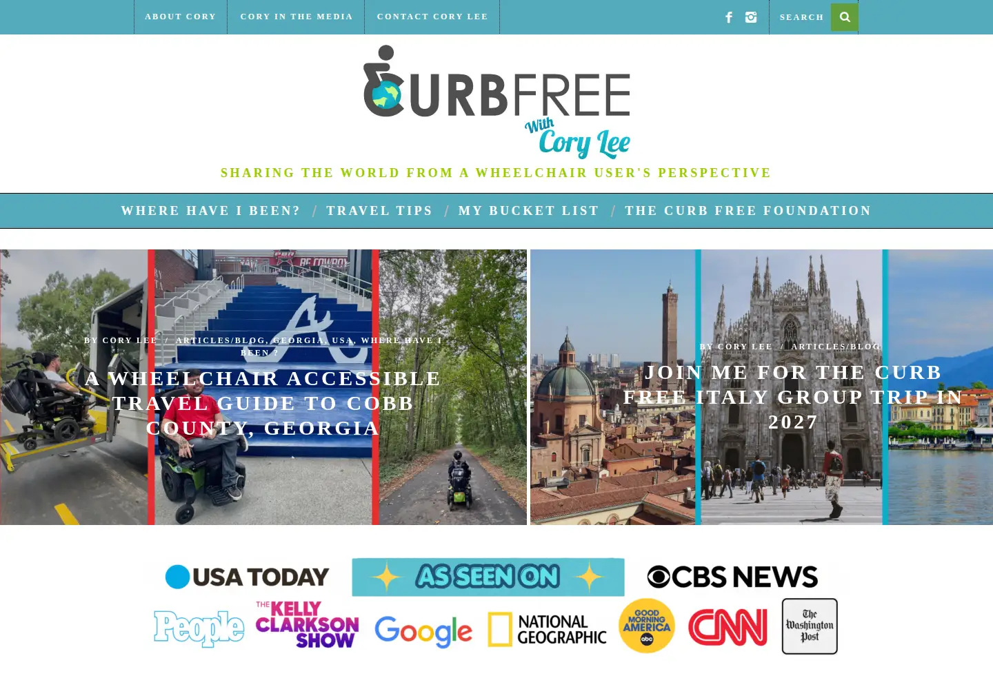 Captured homepage of curbfreewithcorylee.com in the current scan