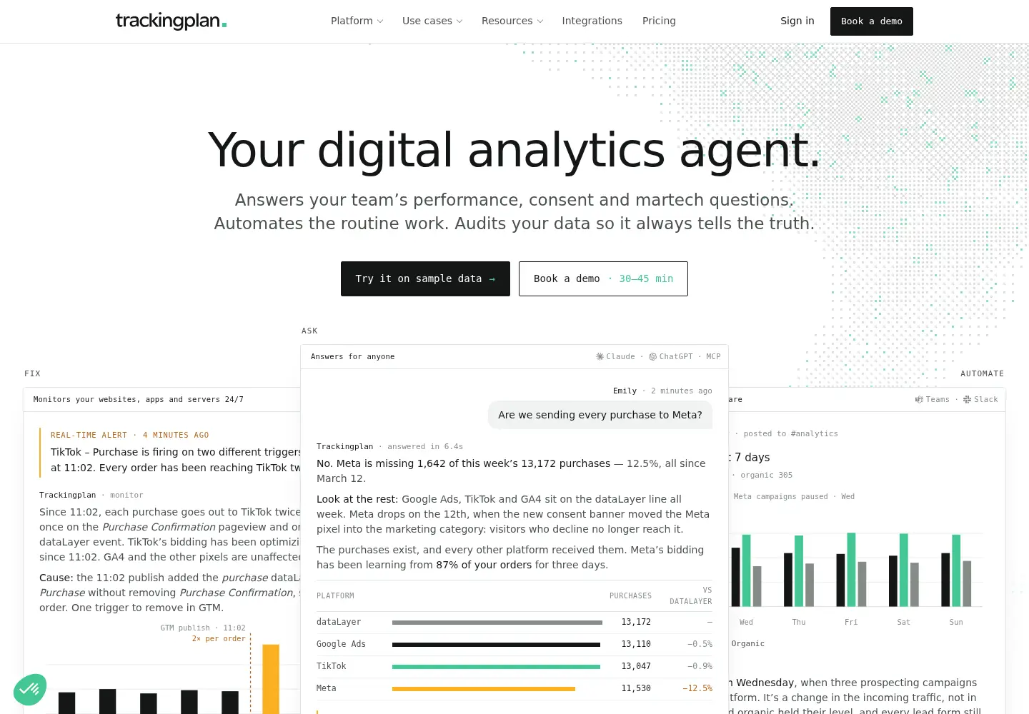 Screenshot of trackingplan.com