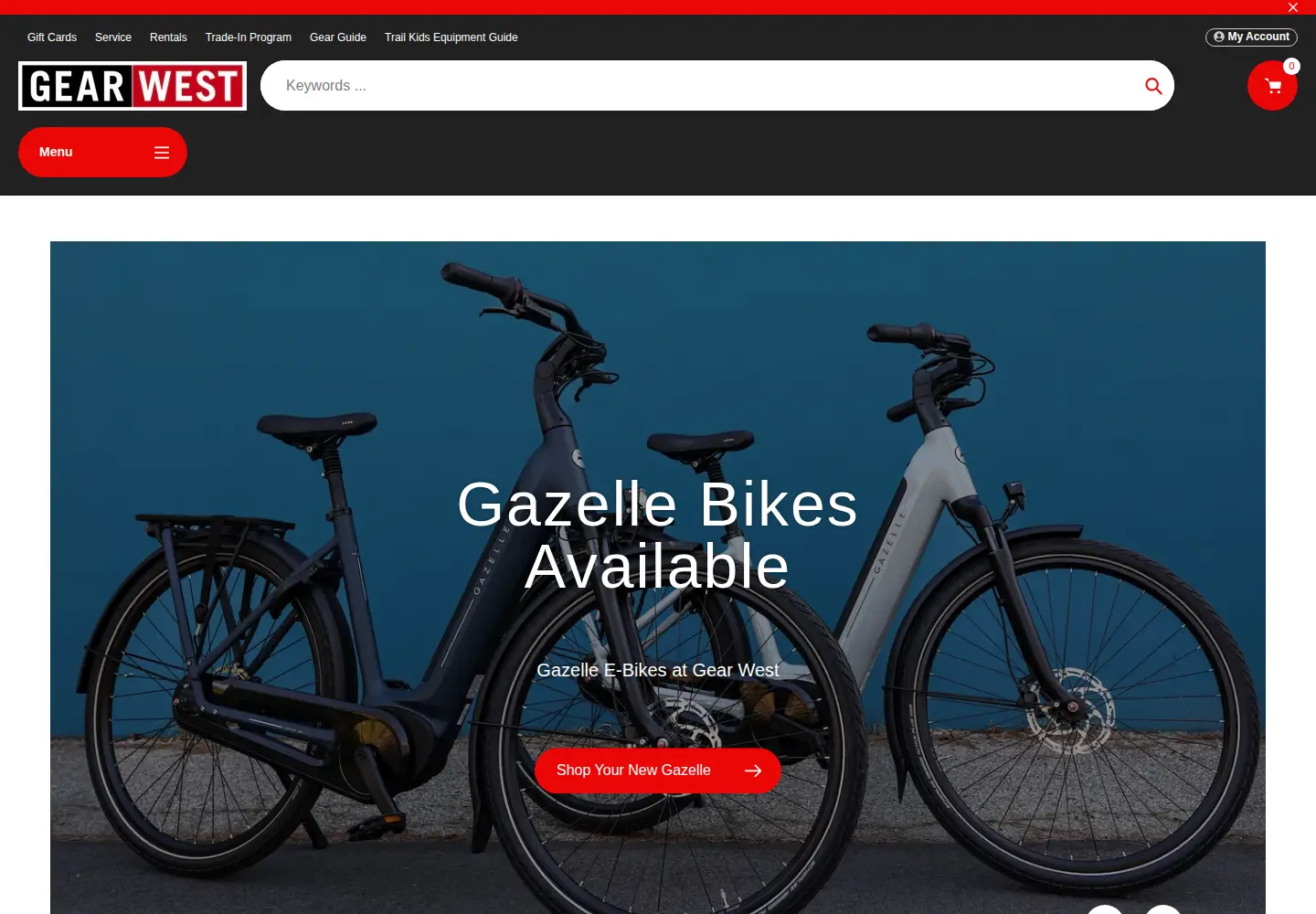 Screenshot of gearwest.com