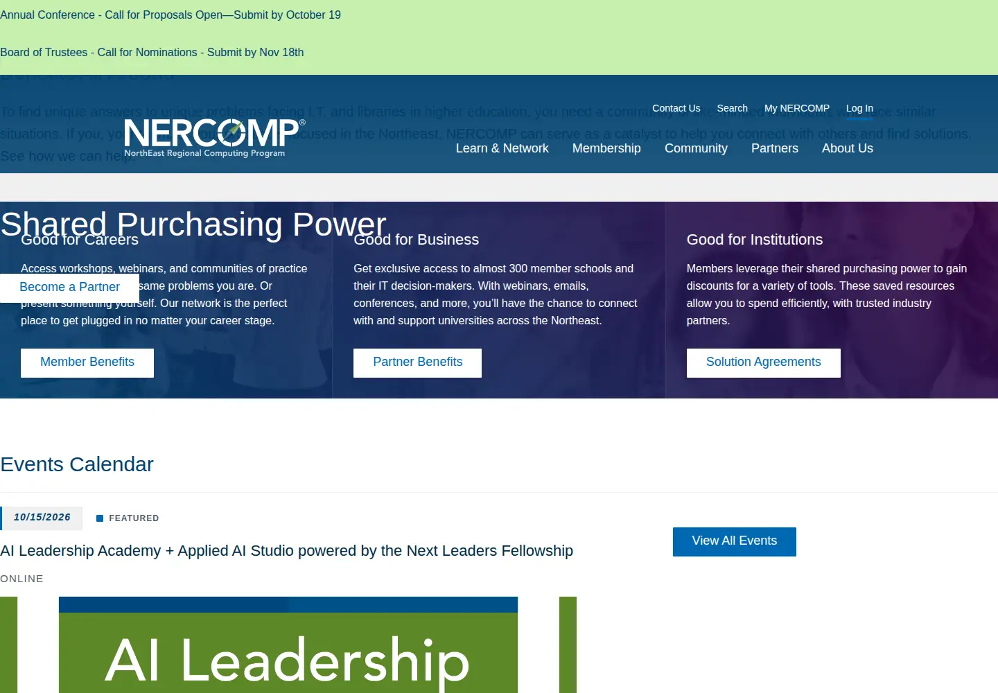Screenshot of nercomp.org