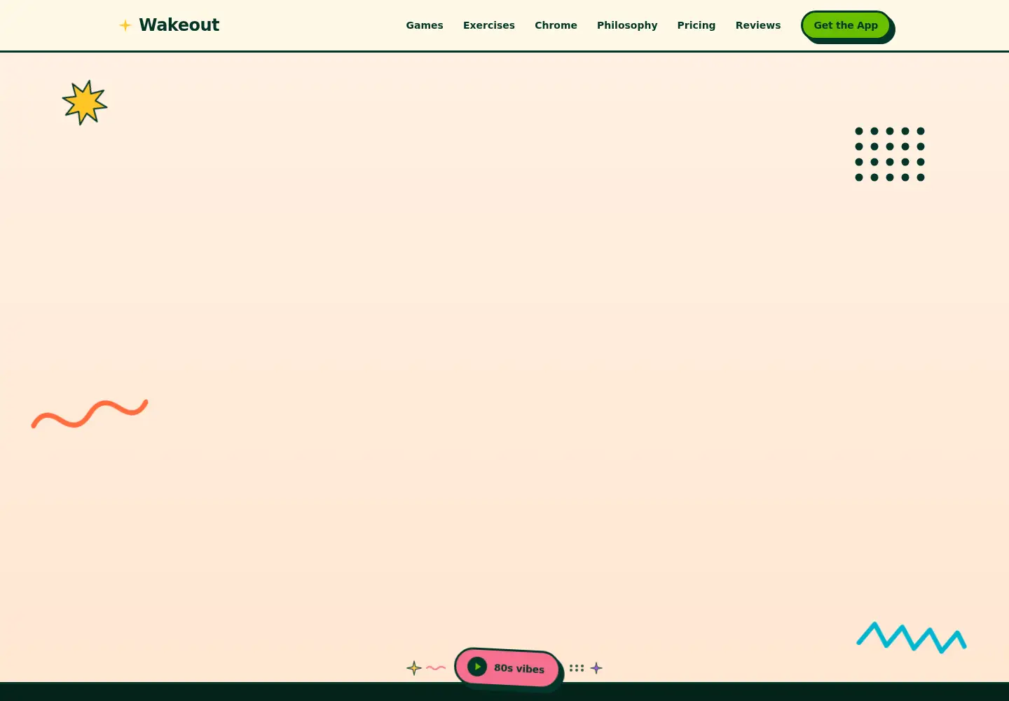 Screenshot of wakeout.app