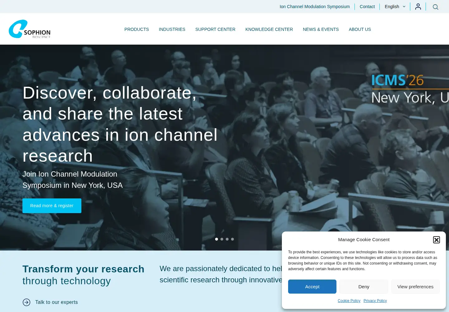 Screenshot of sophion.com