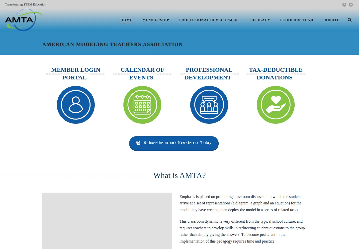 Captured homepage of modelinginstruction.org in the current scan