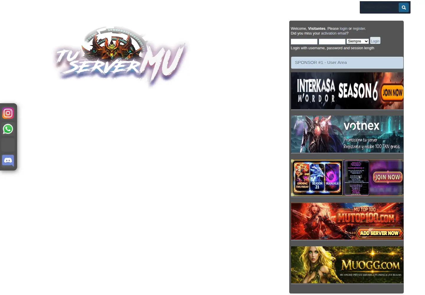 Screenshot of tuservermu.com.ve