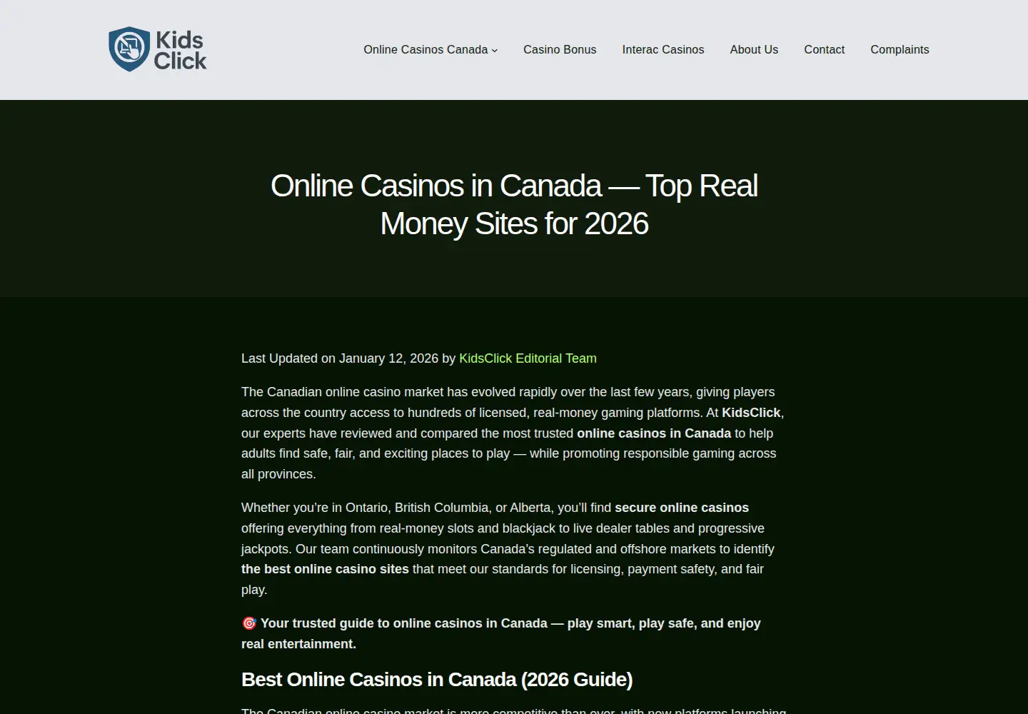 Screenshot of kidsclick.org