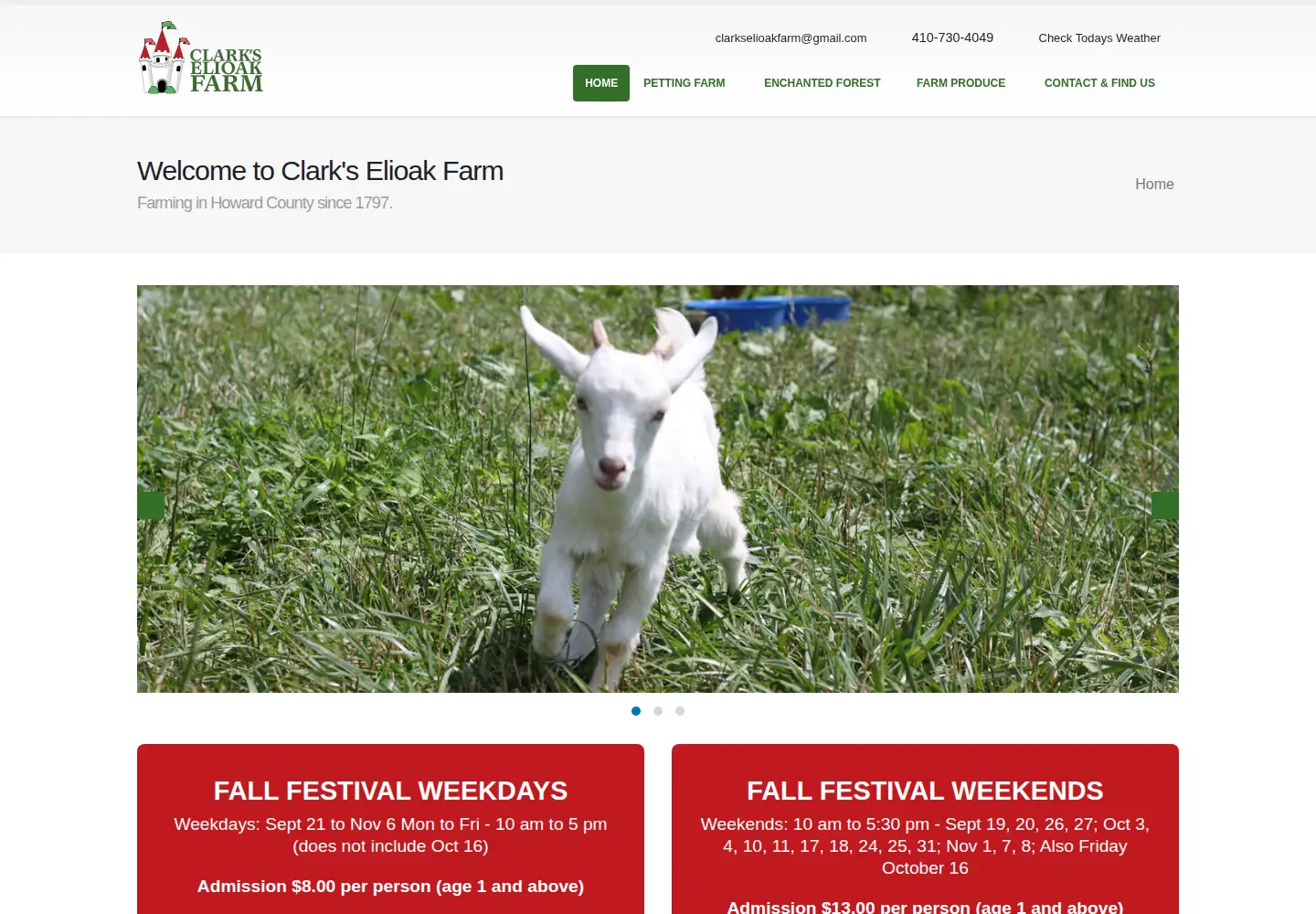 Screenshot of clarklandfarm.com