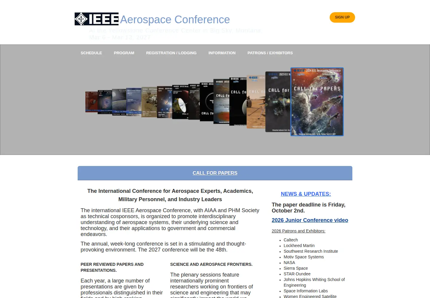 Screenshot of aeroconf.org
