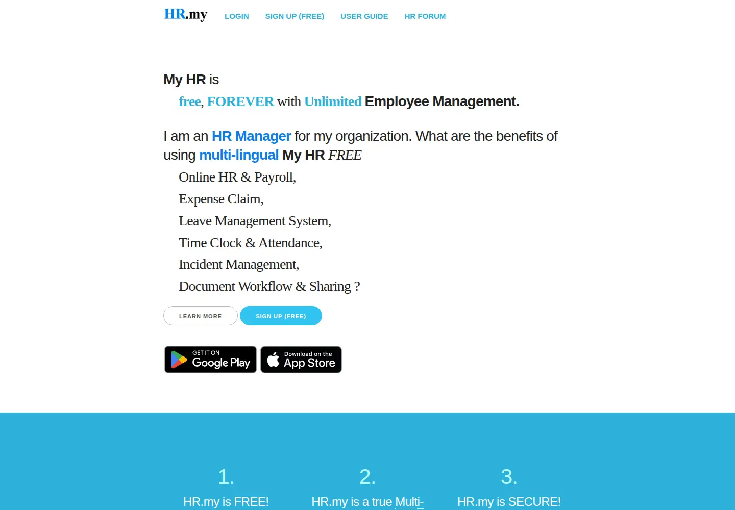 Screenshot of hr.my