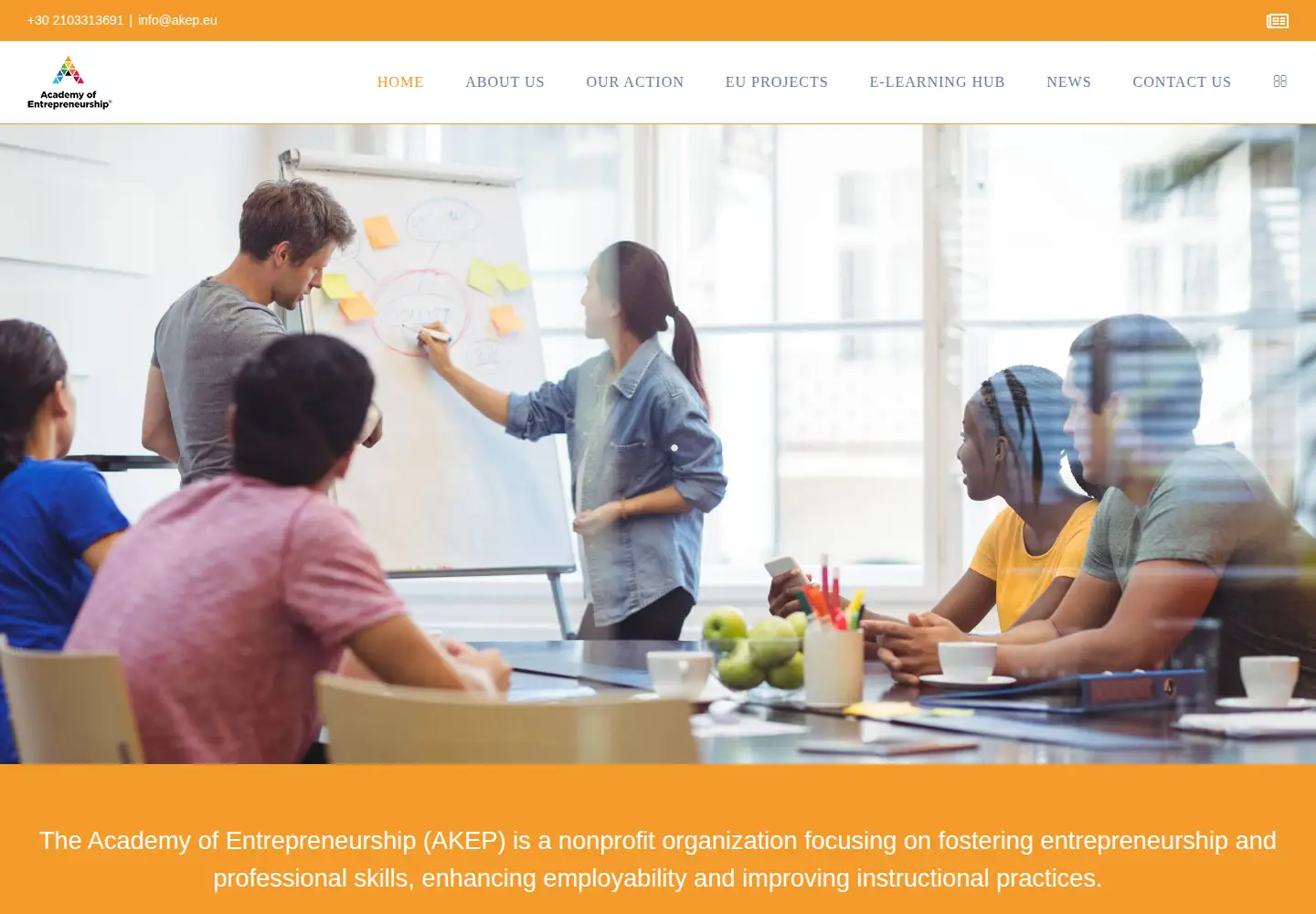 Captured homepage of akep.eu in the current scan