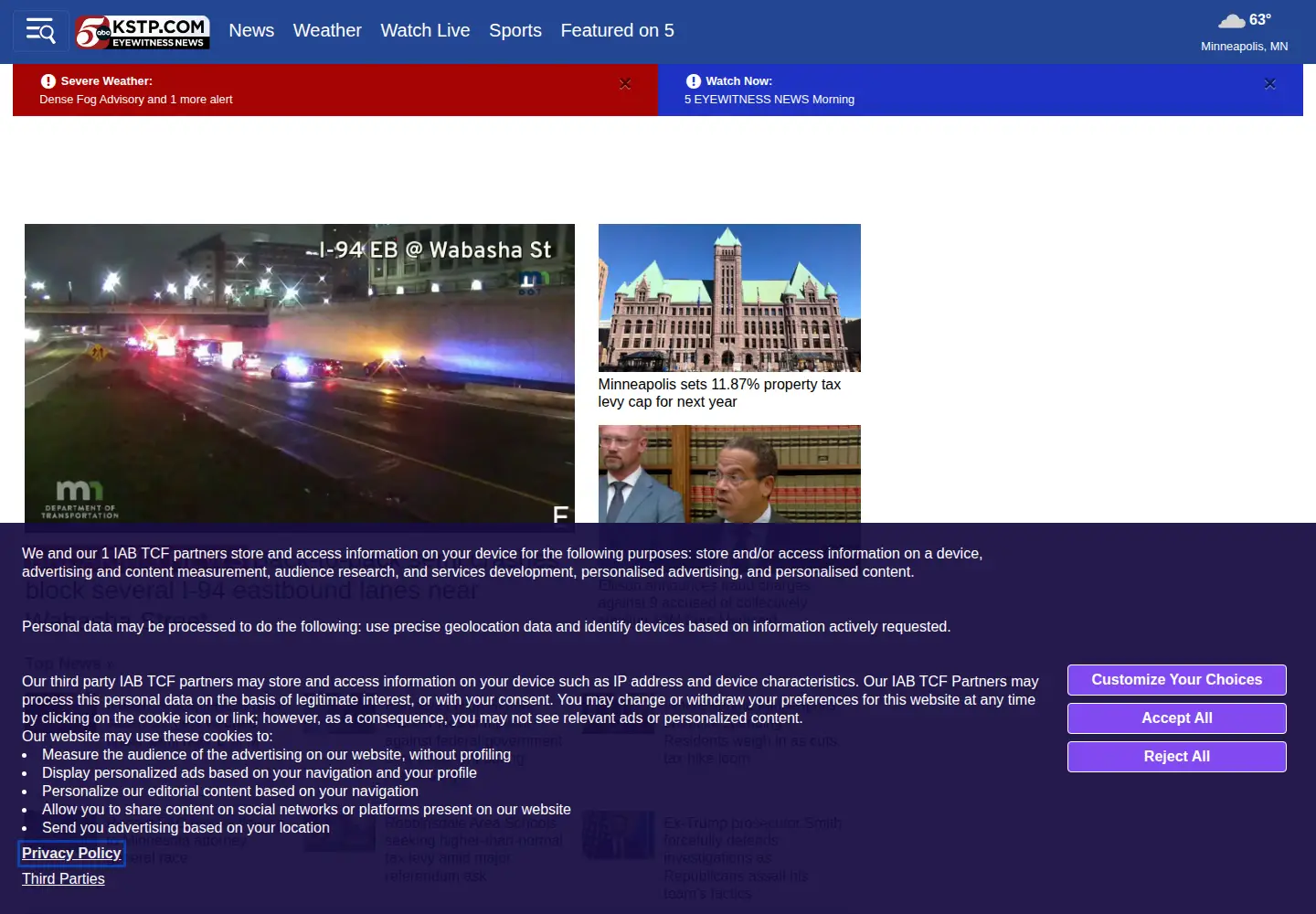 Screenshot of kstp.com