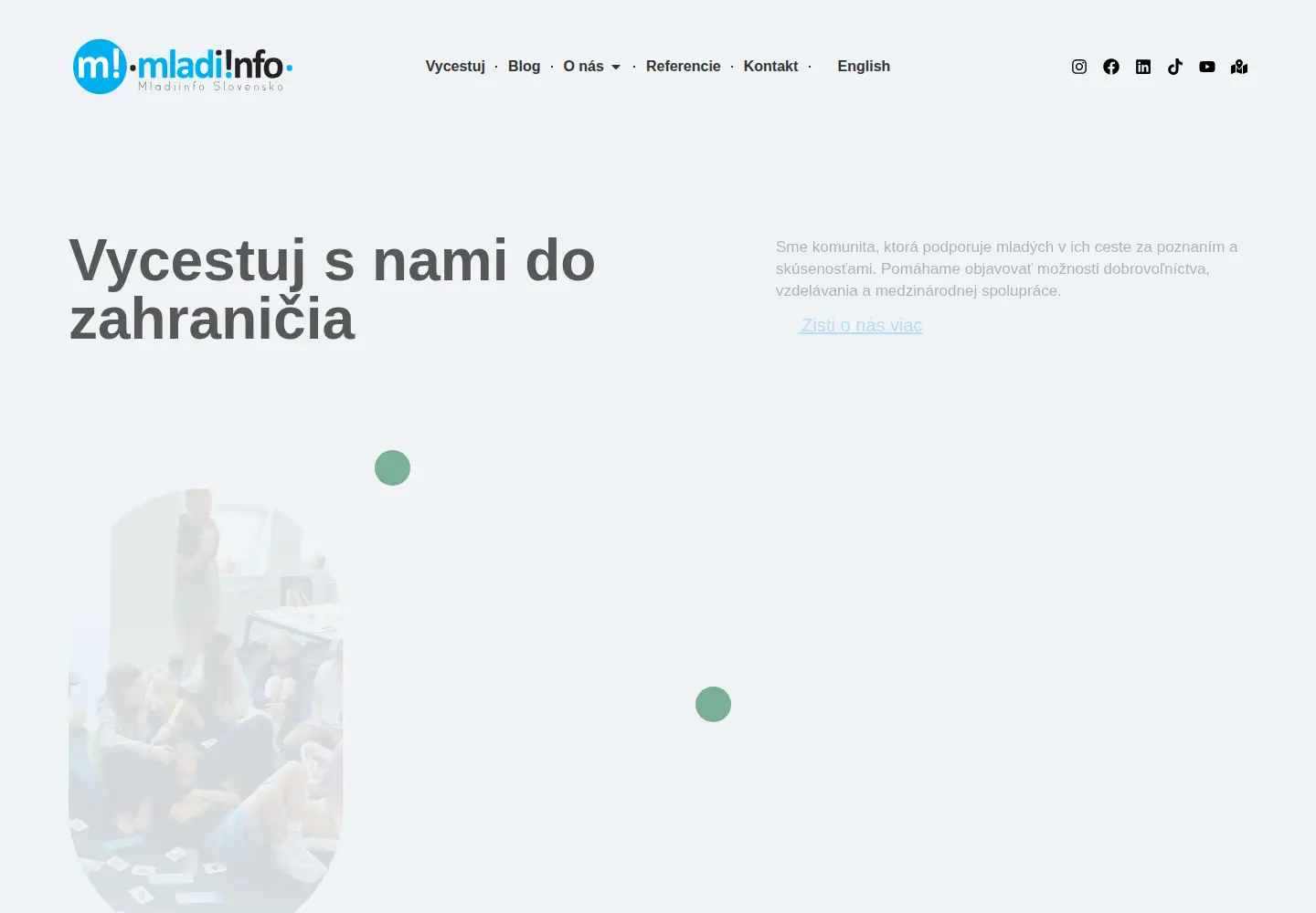 Captured homepage of mladiinfo.sk in the current scan