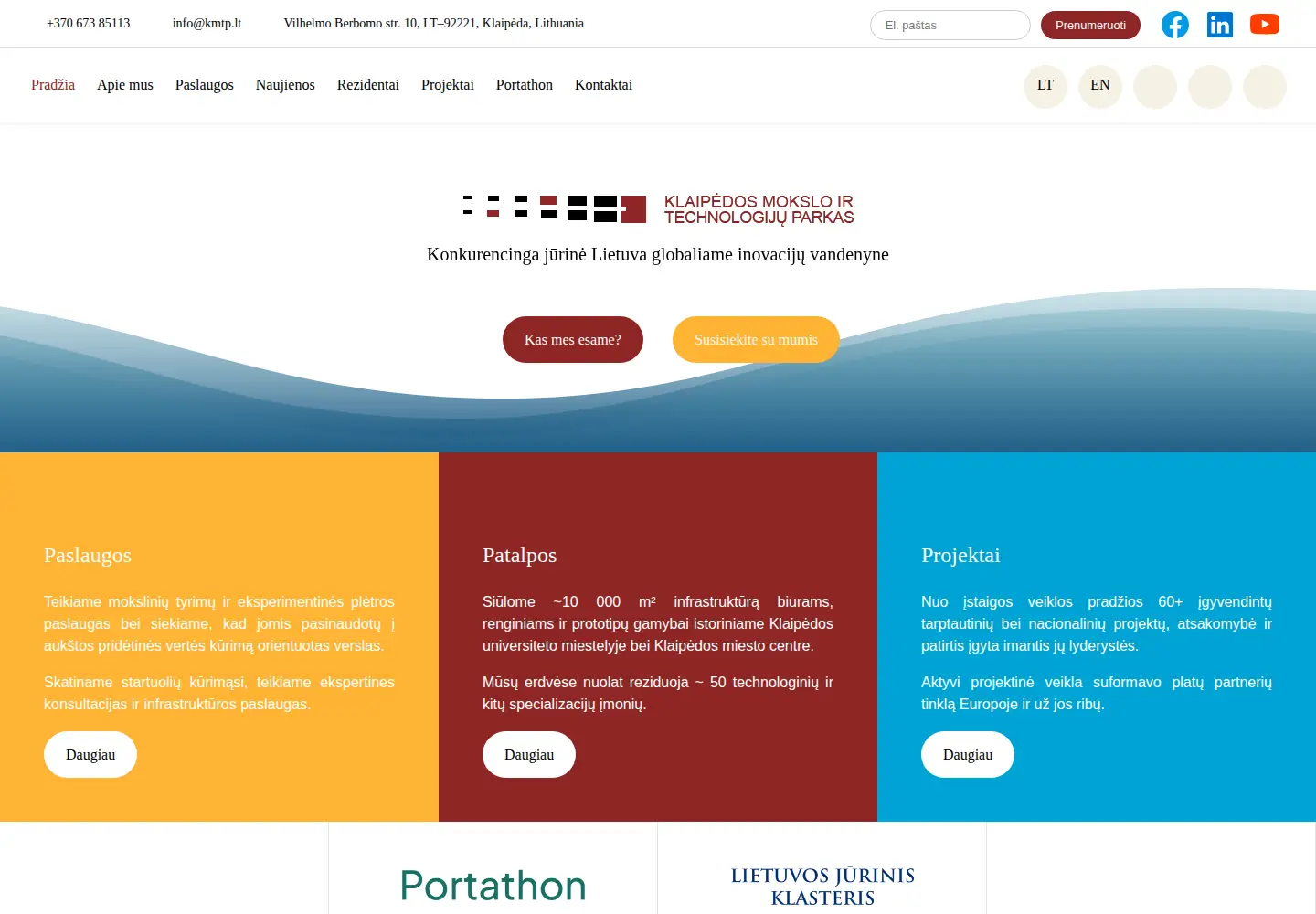 Screenshot of kmtp.lt