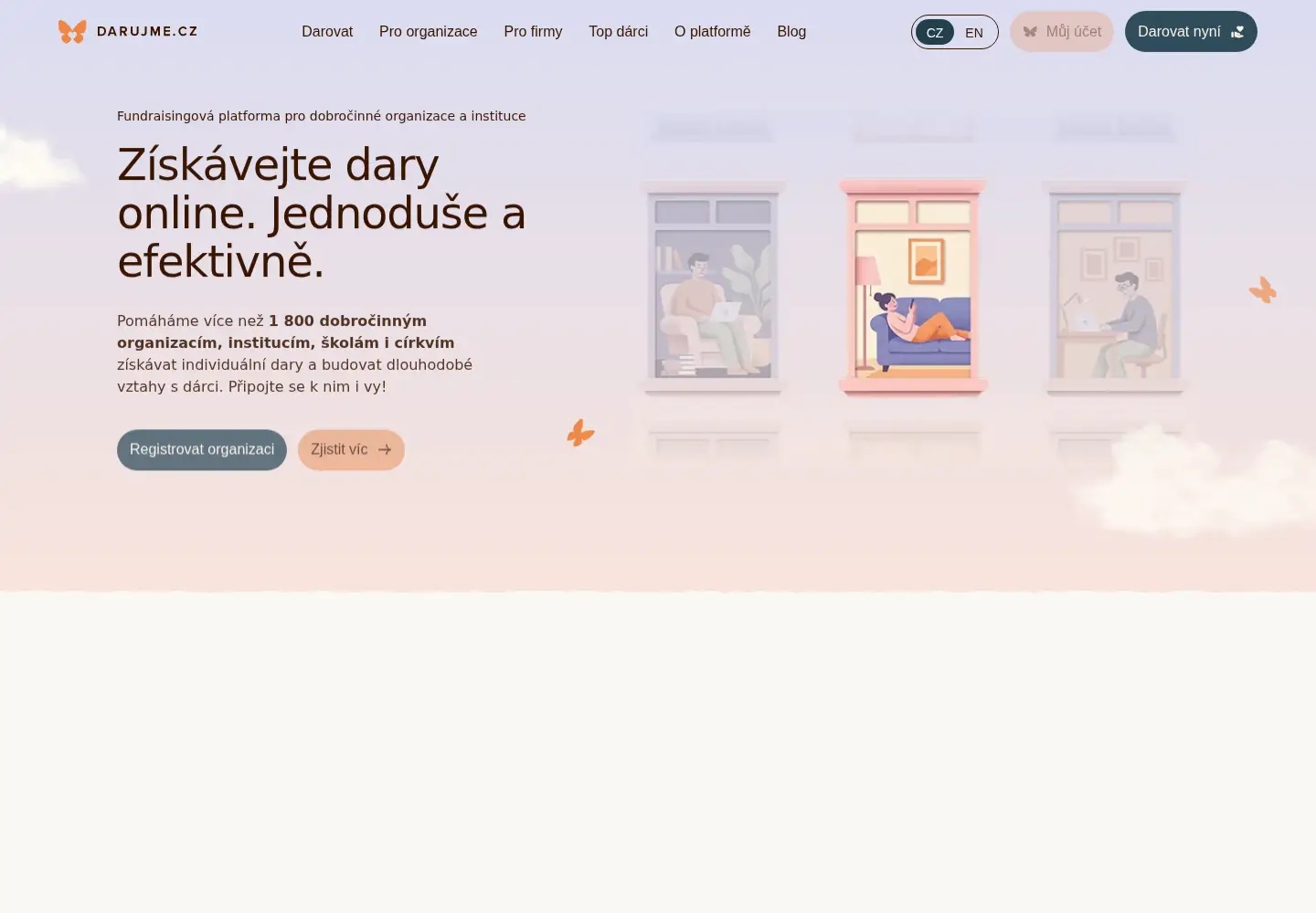 Screenshot of darujme.cz