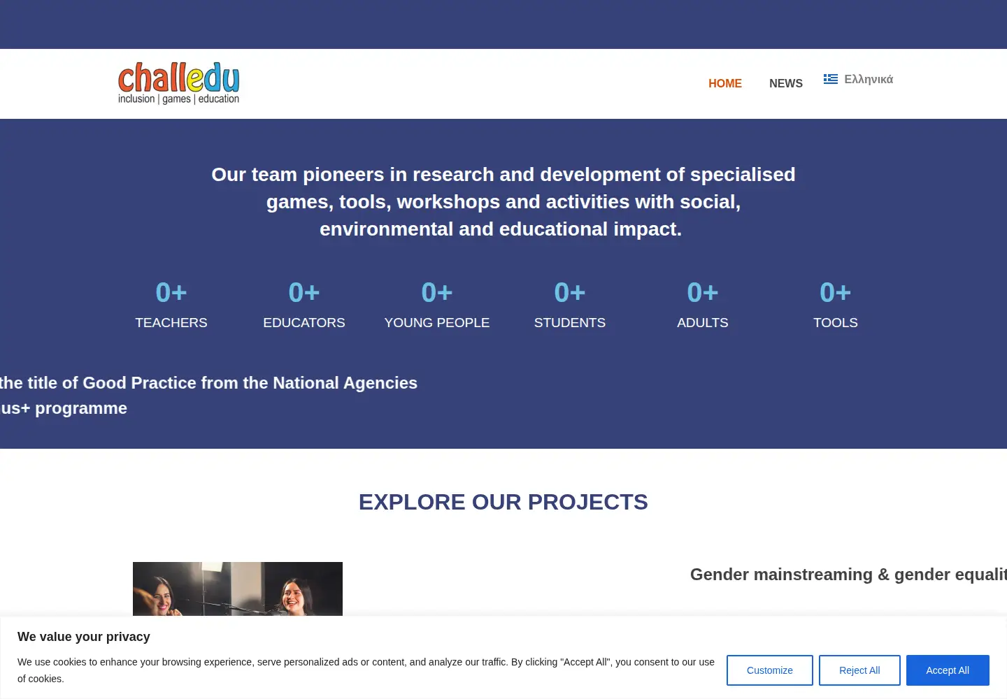 Screenshot of challedu.com