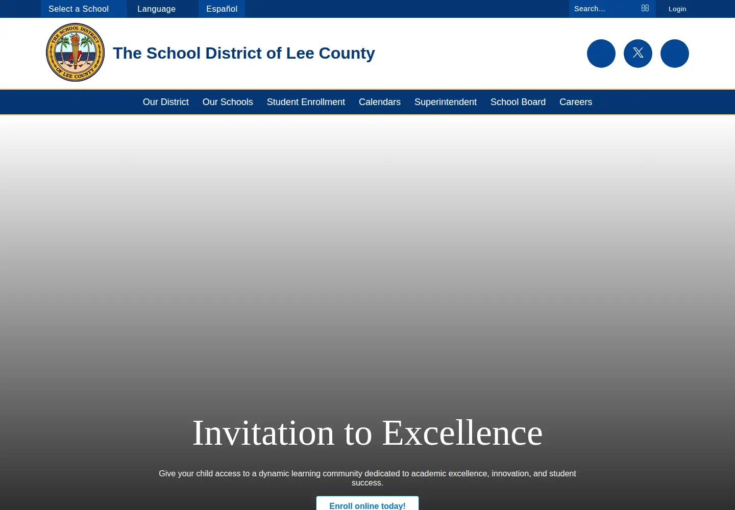 Screenshot of leeschools.net