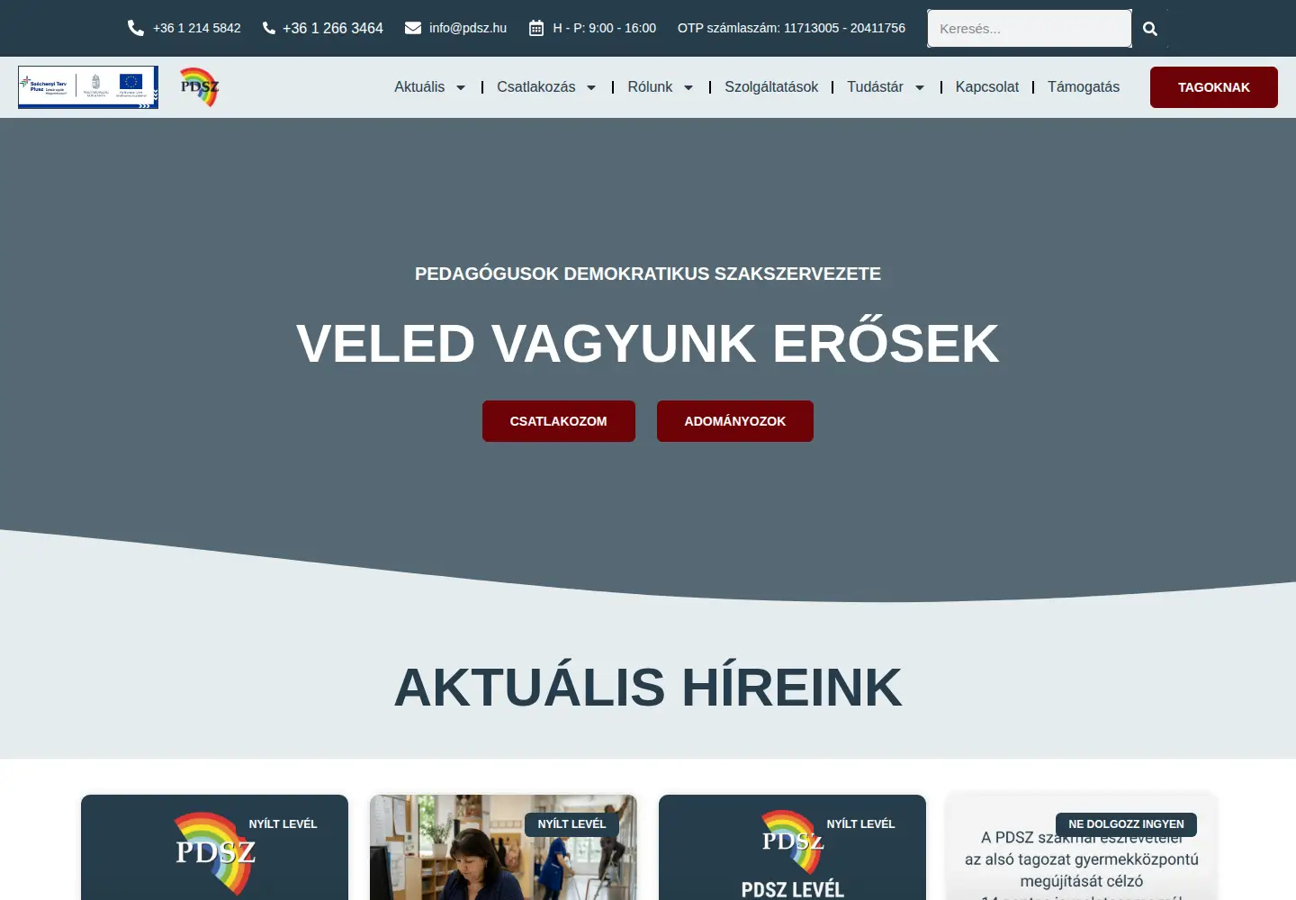Screenshot of pdsz.hu