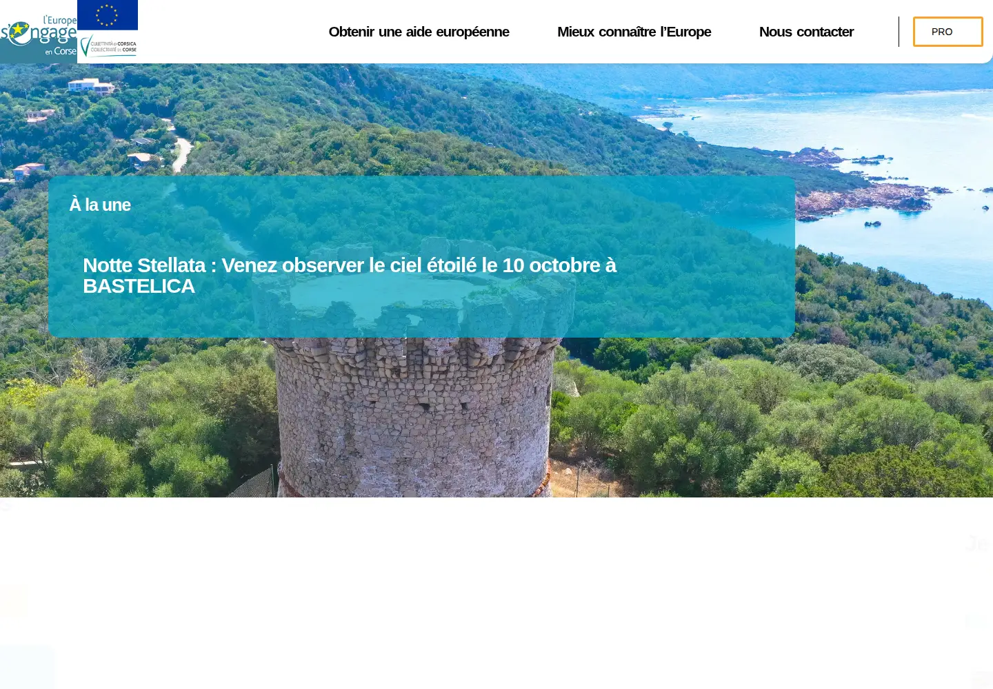 Captured homepage of europa.corsica in the current scan