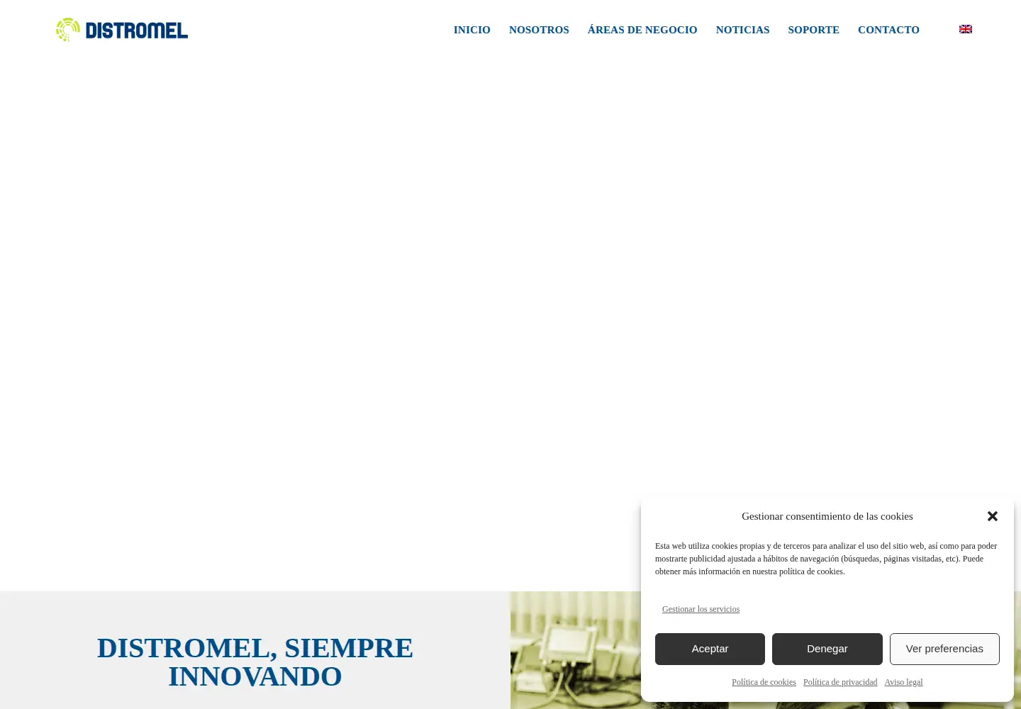 Captured homepage of distromel.com in the current scan