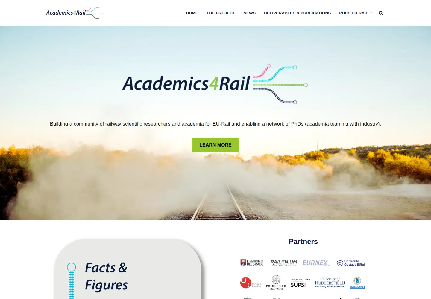 Screenshot of academics4rail.eu