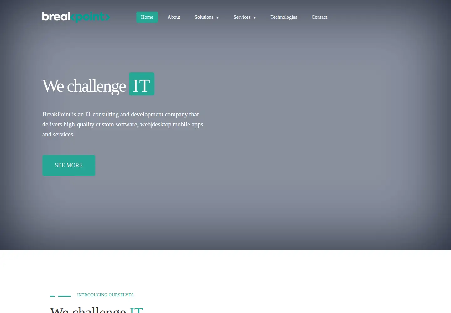 Captured homepage of breakpoint.ba in the current scan