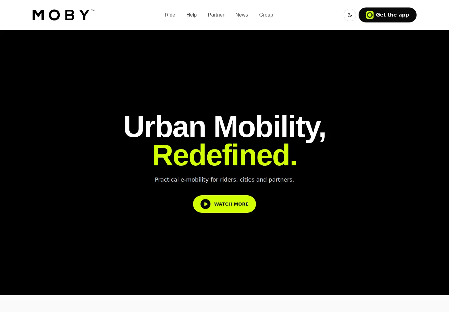 Screenshot of mobybikes.com