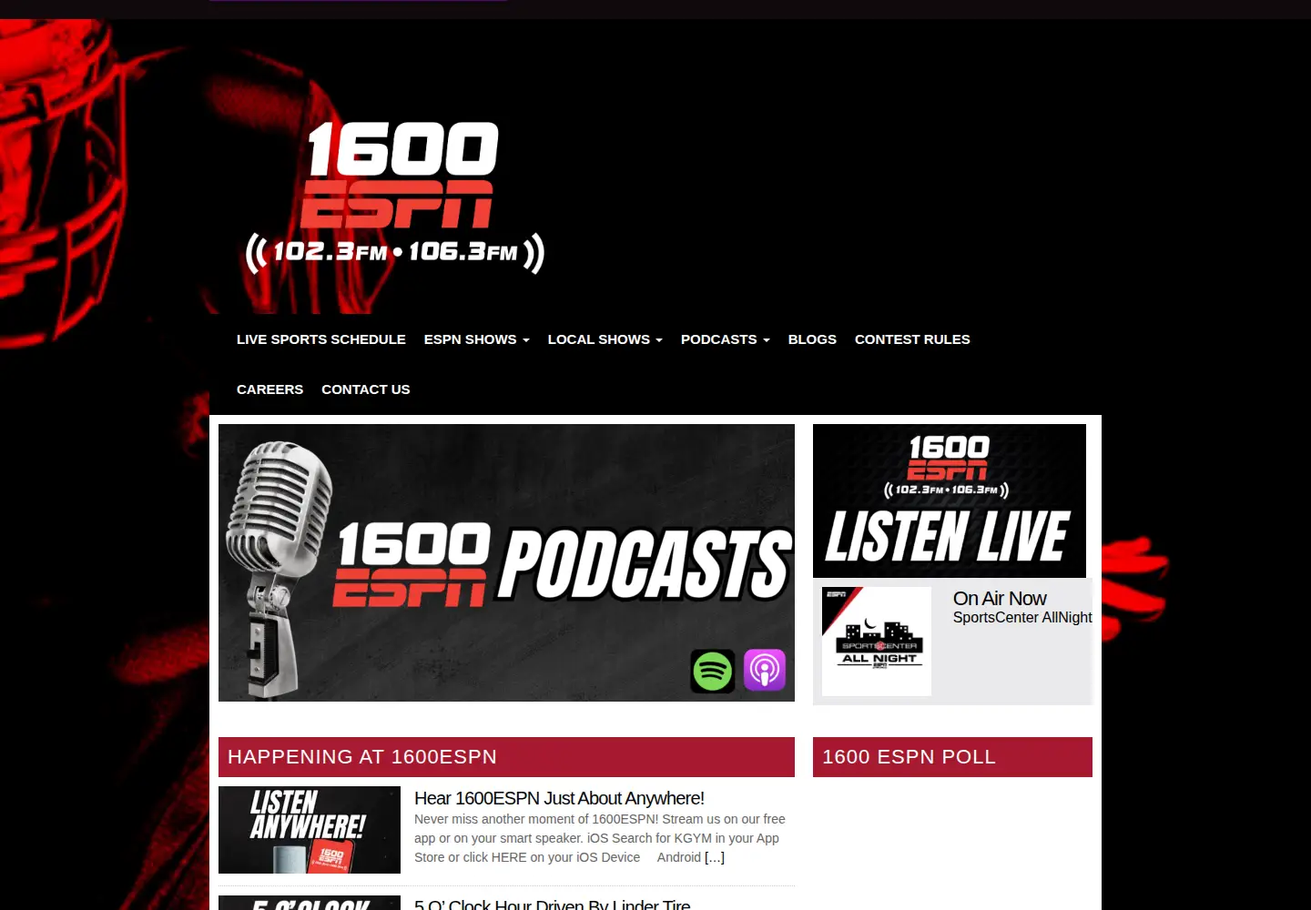 Screenshot of kgymradio.com