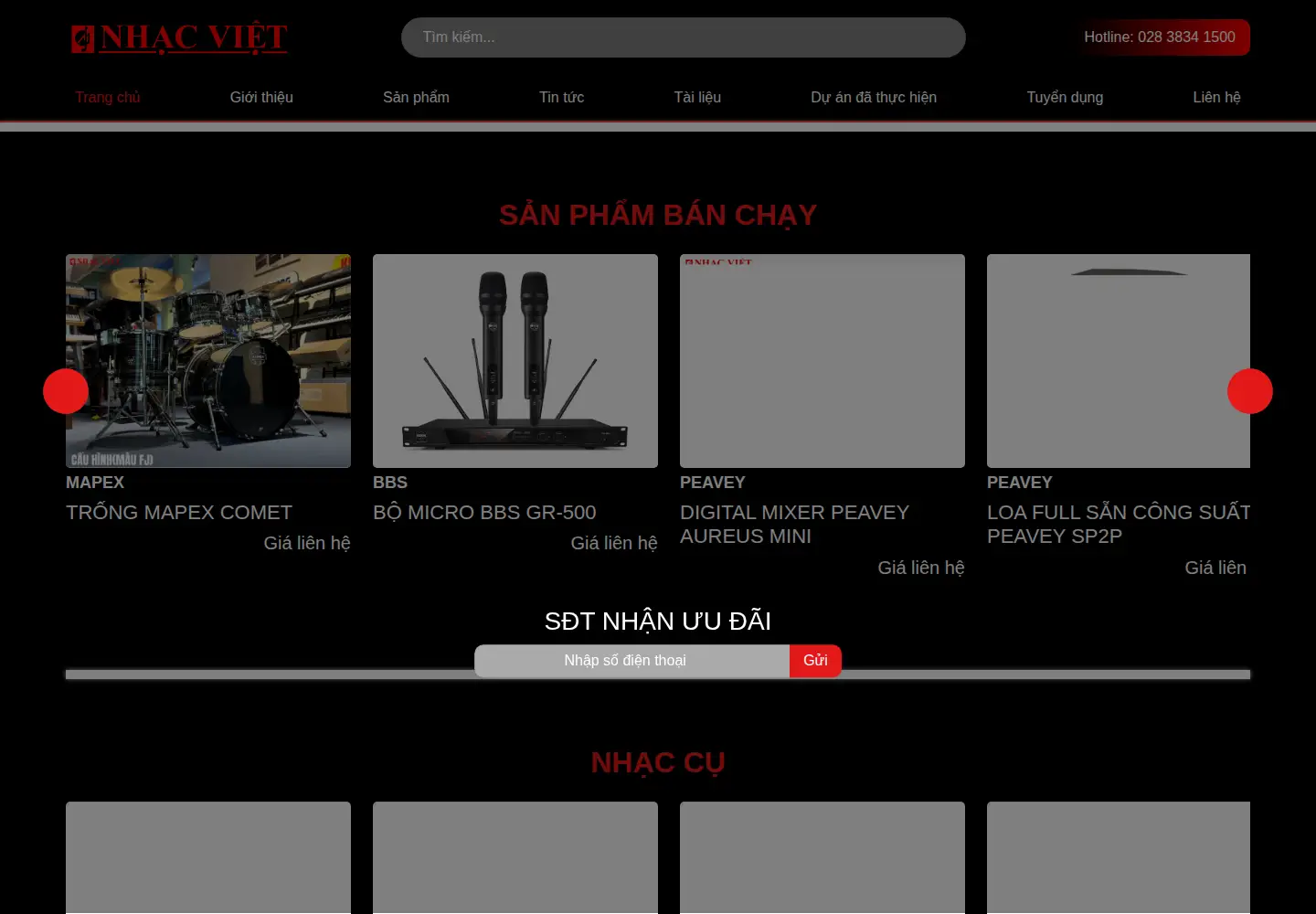 Captured homepage of congtynhacviet.com in the current scan