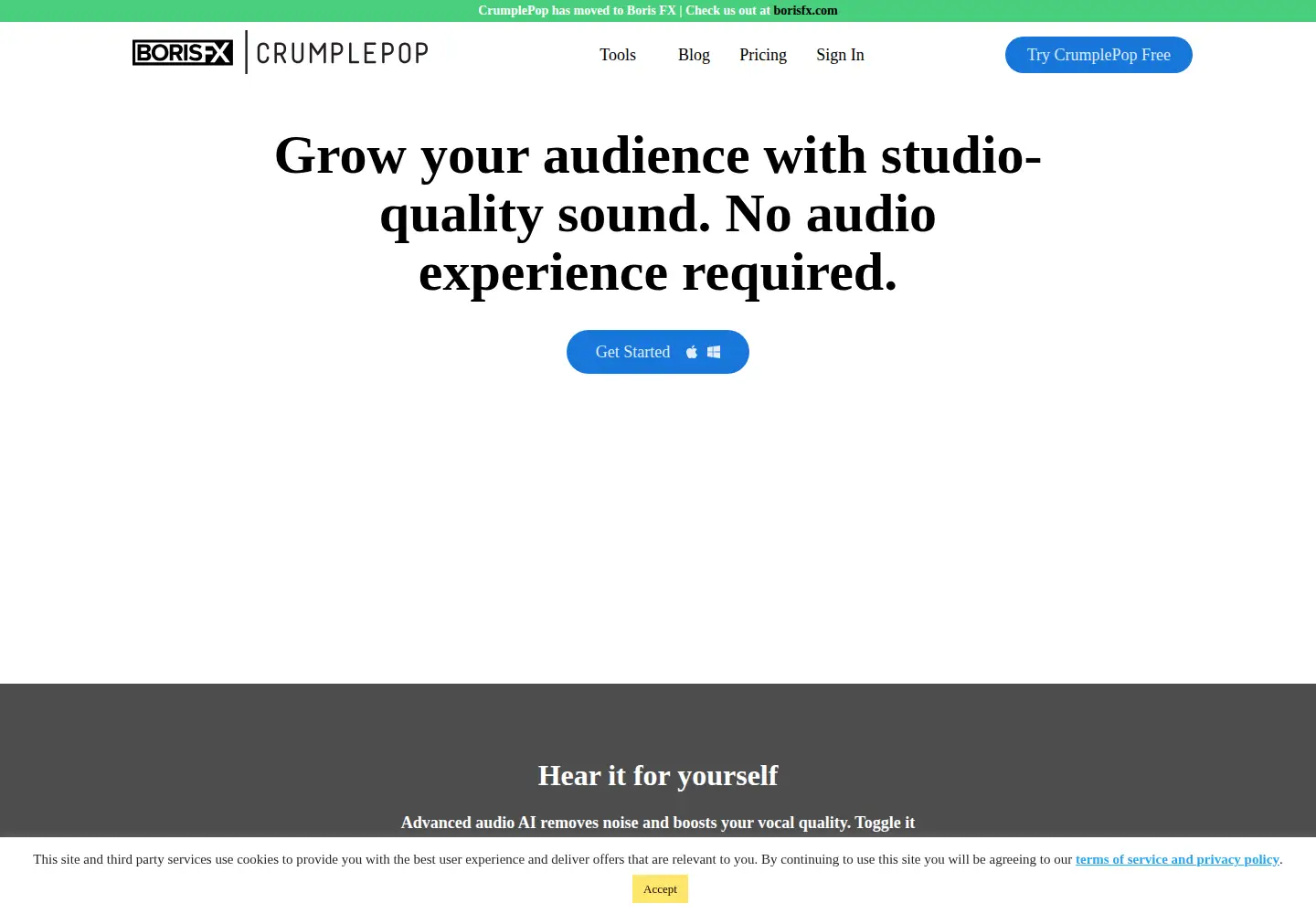 Screenshot of crumplepop.com