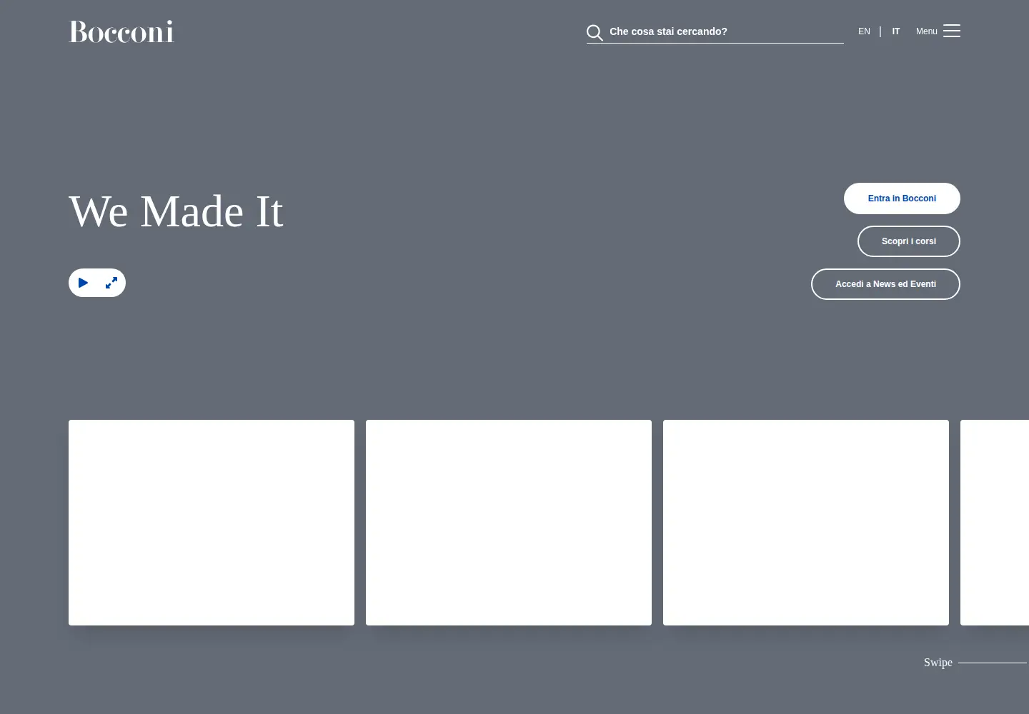 Screenshot of unibocconi.it