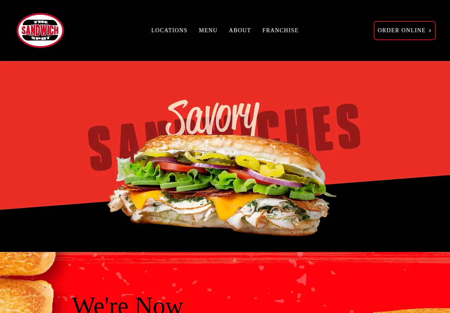 Screenshot of thesandwichspot.com