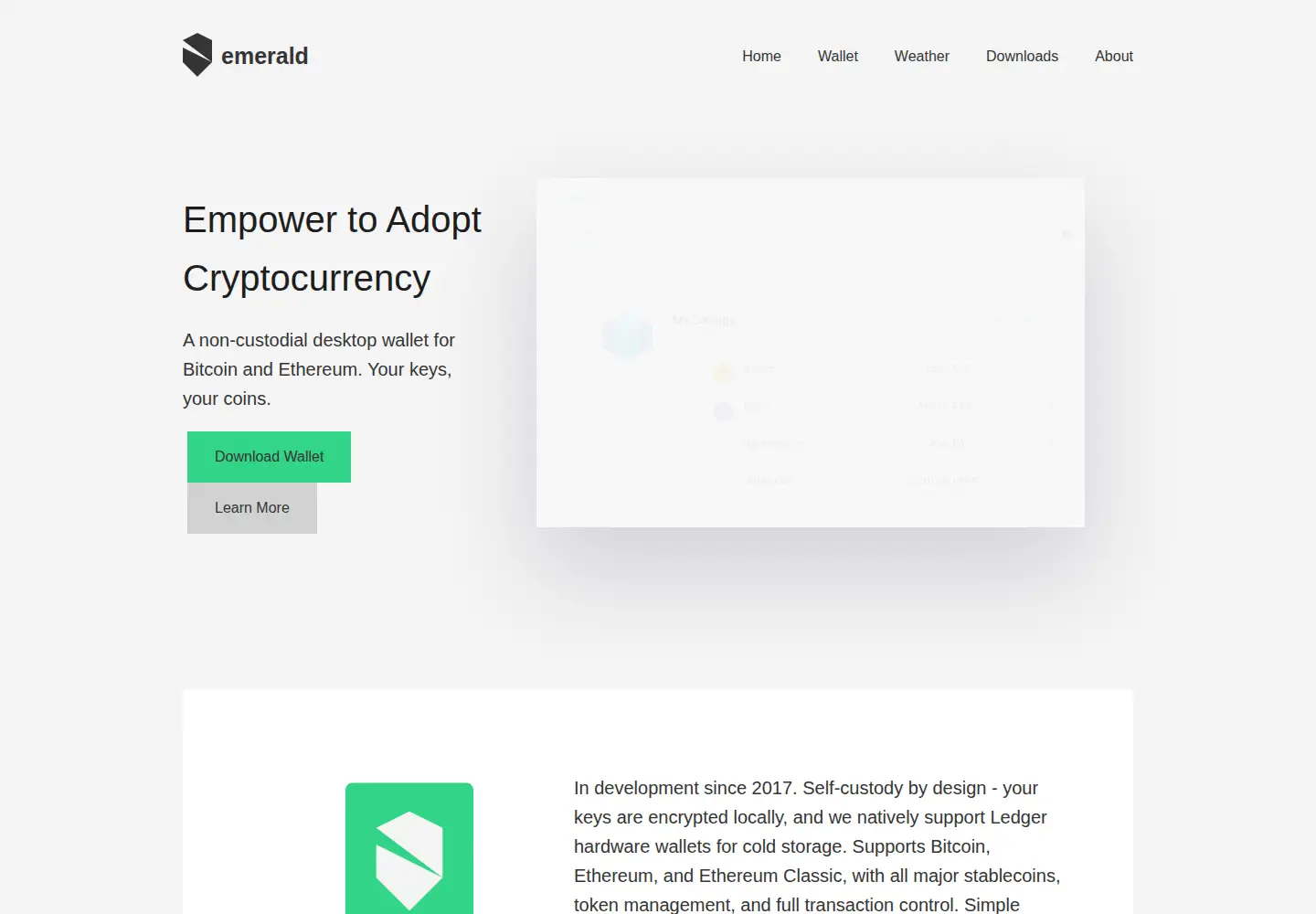 Screenshot of emerald.cash