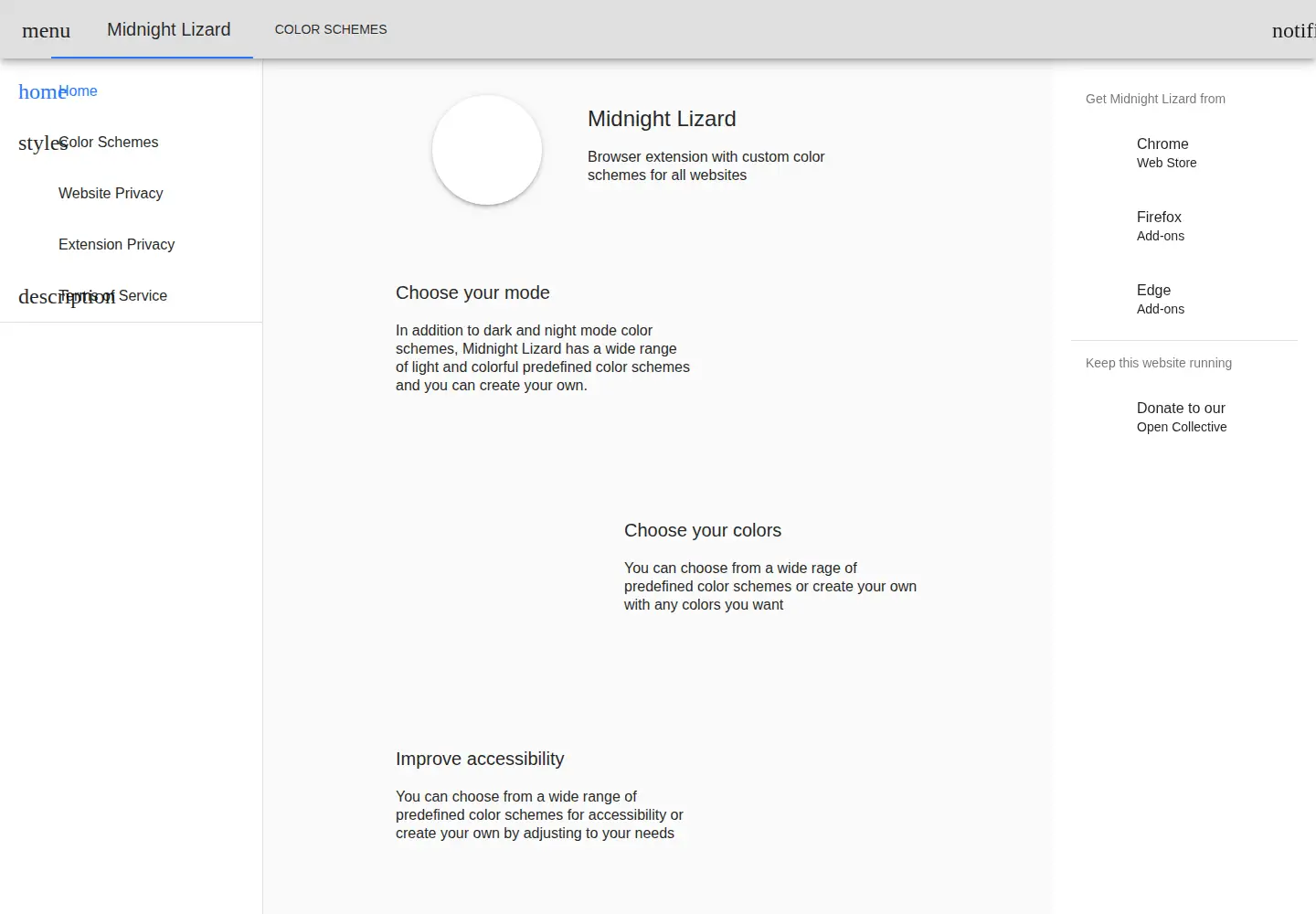 Screenshot of midnight-lizard.org
