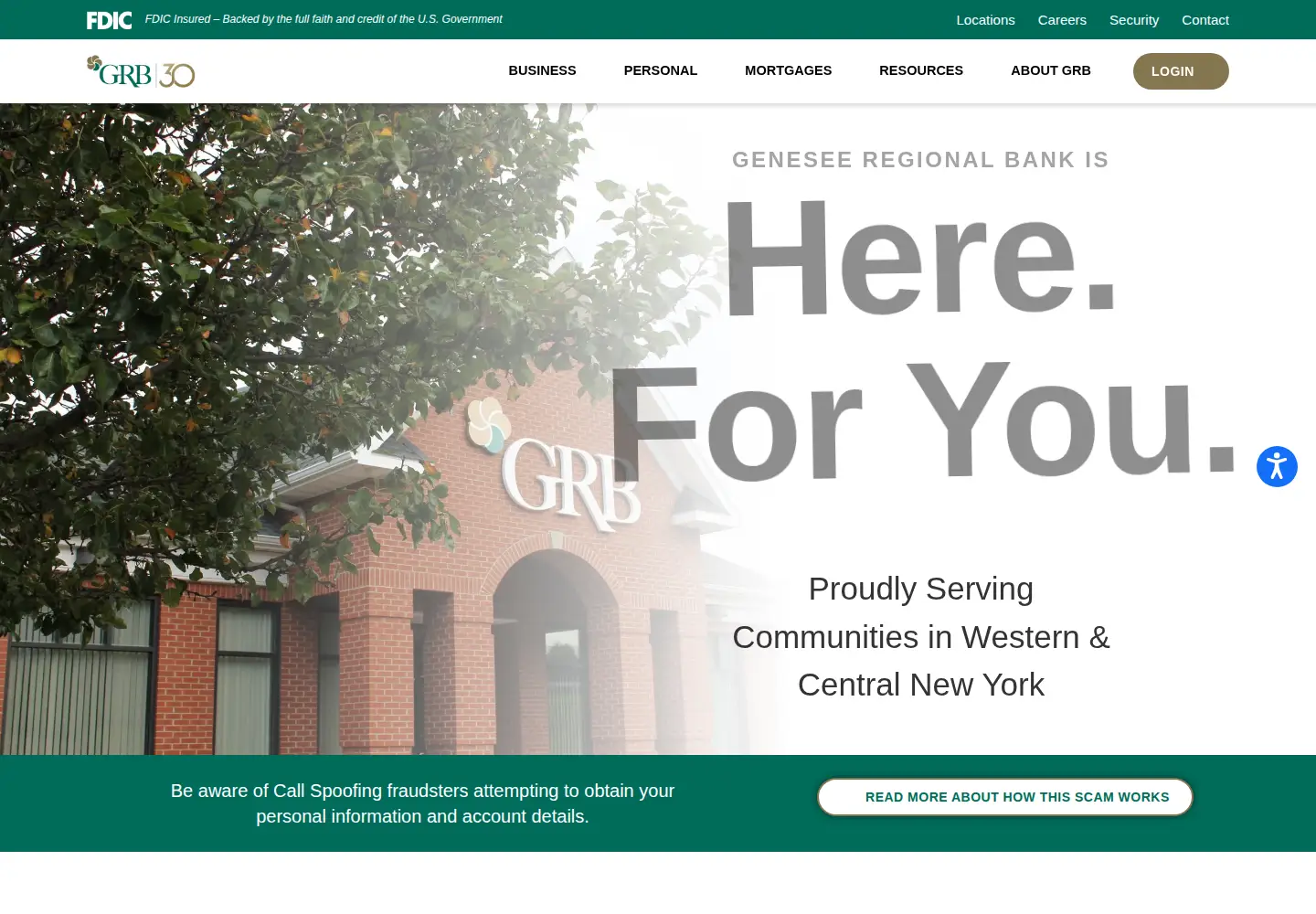 Screenshot of grbbank.com