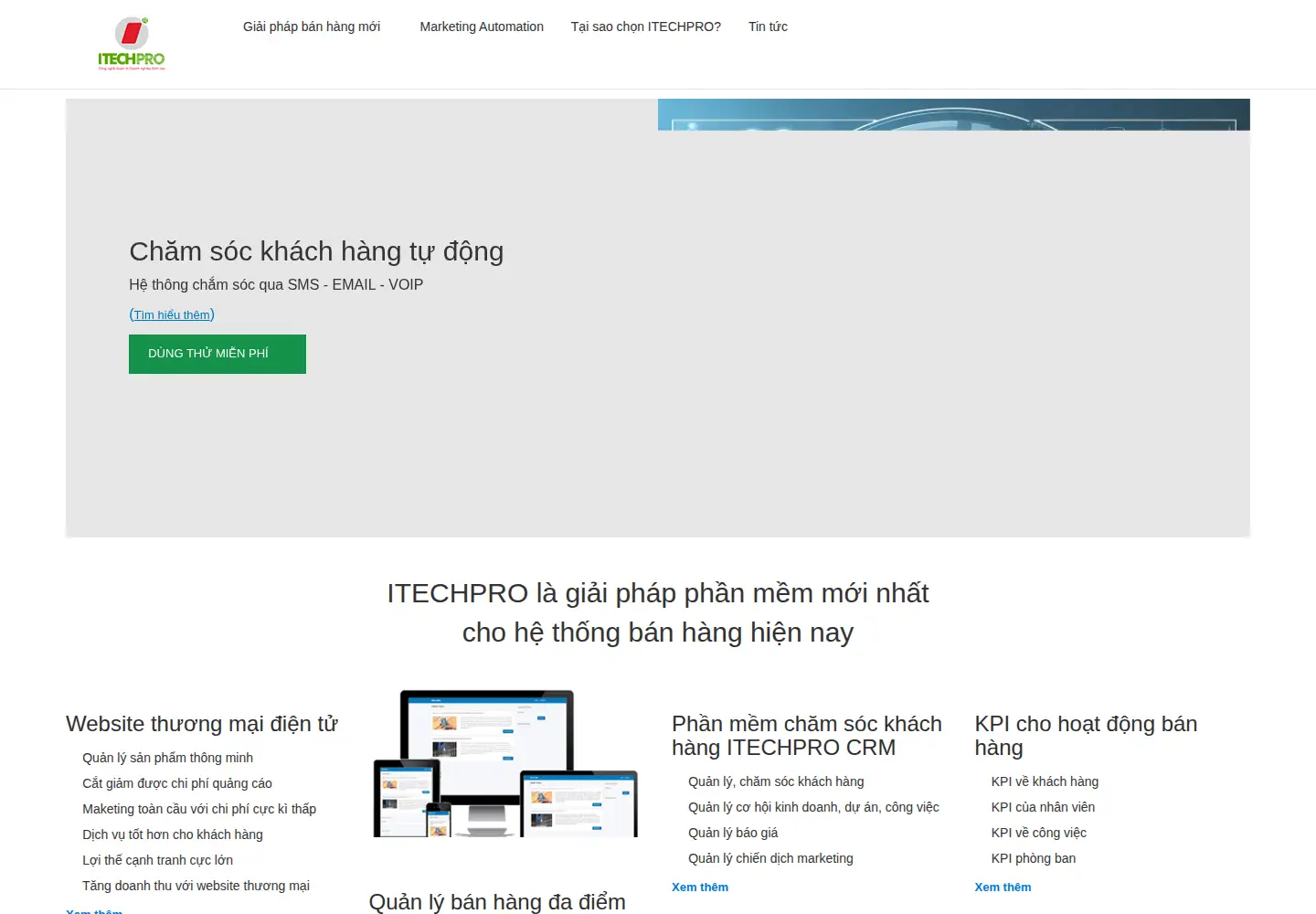 Captured homepage of itechpro.vn in the current scan