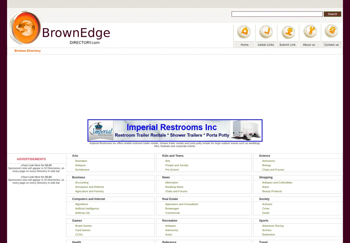 Screenshot of brownedgedirectory.com