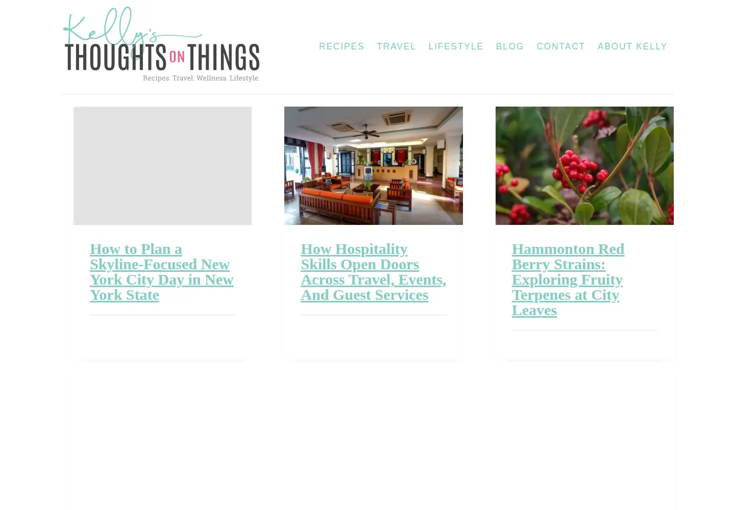 Screenshot of kellysthoughtsonthings.com