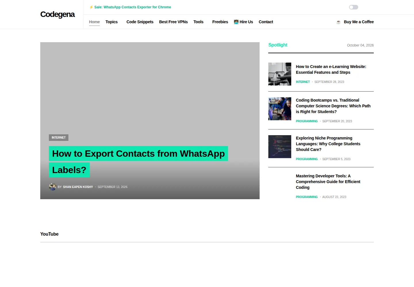 Screenshot of codegena.com