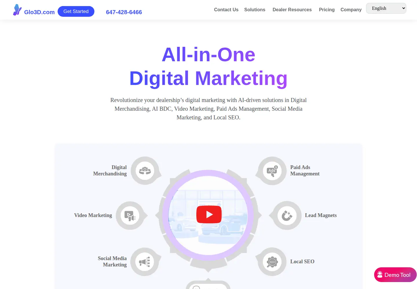 Screenshot of glo3d.com