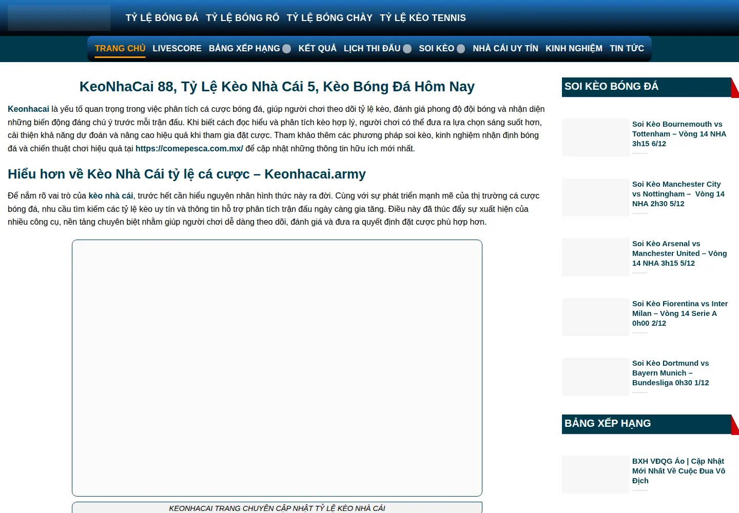 Captured homepage of keonhacai.army in the current scan