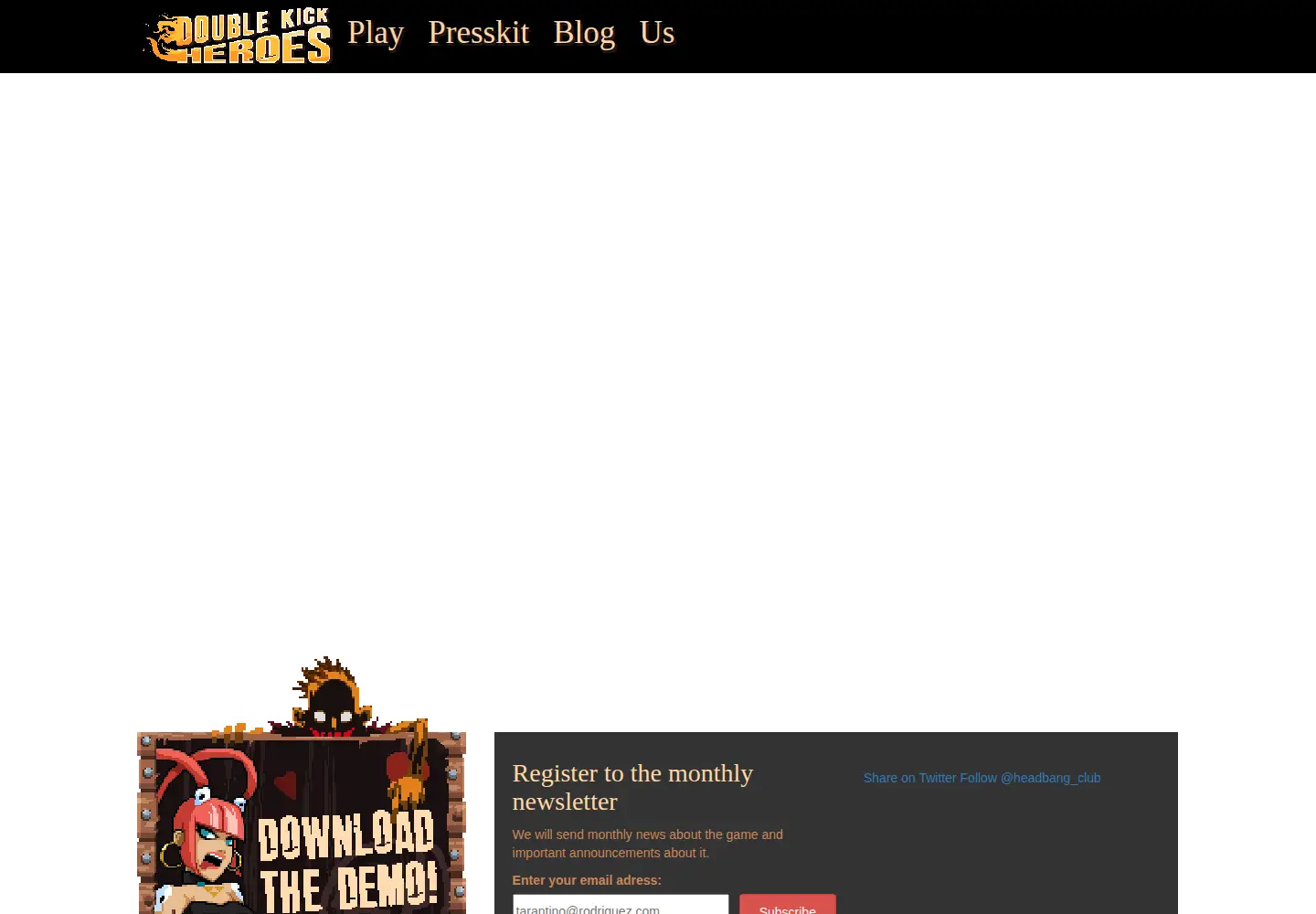 Screenshot of doublekickheroes.rocks