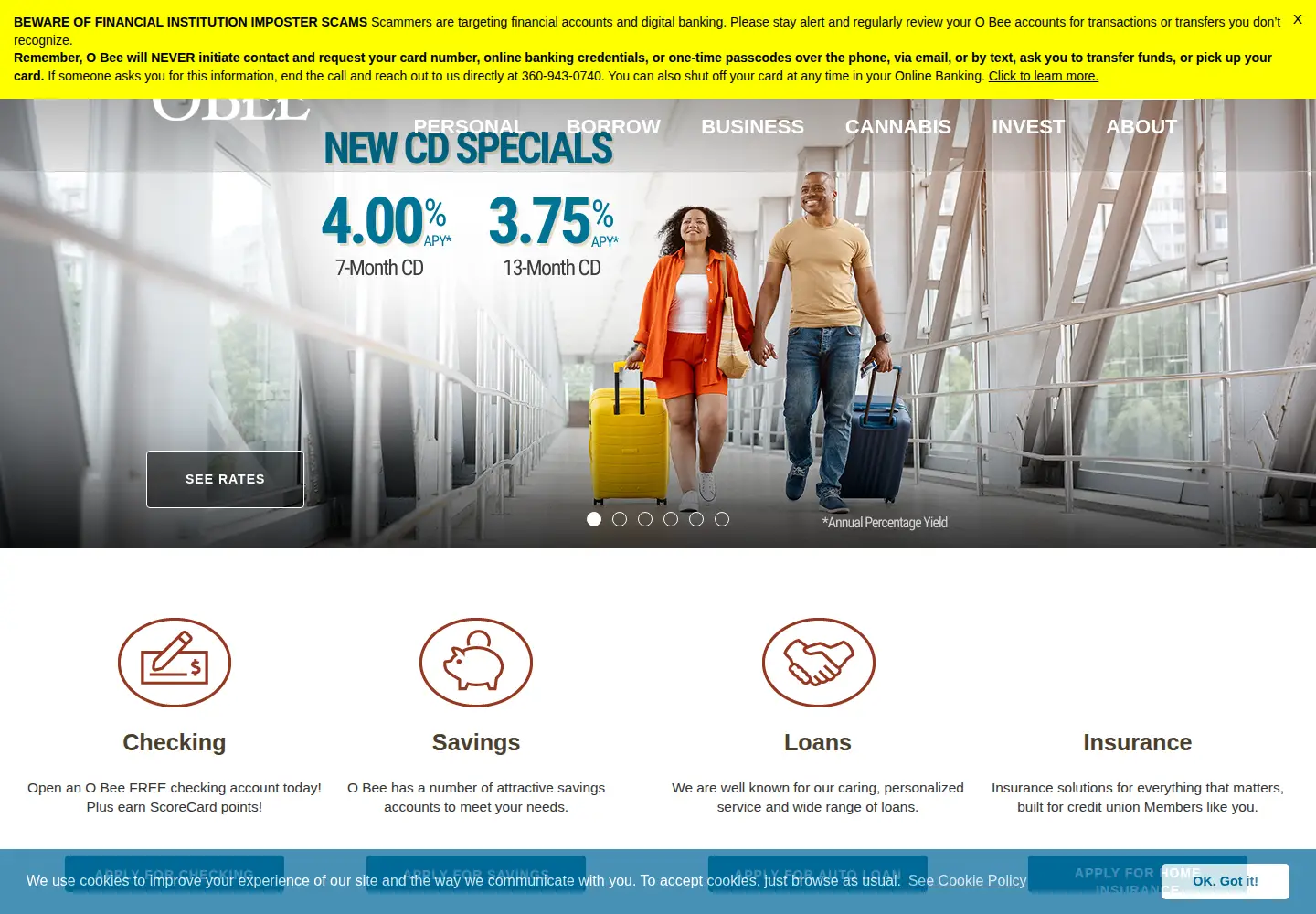 Screenshot of obee.com