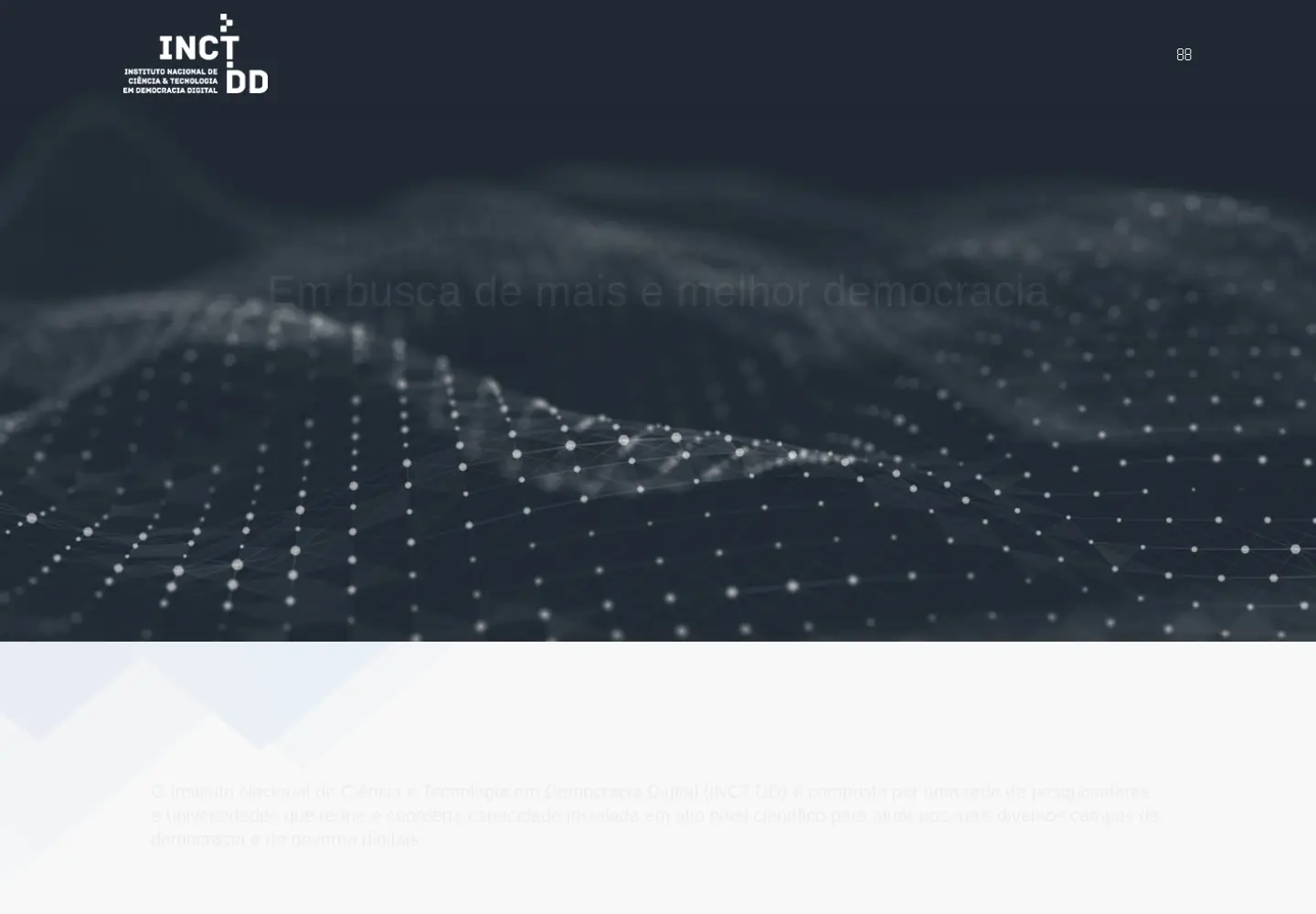 Captured homepage of inctdd.org in the current scan