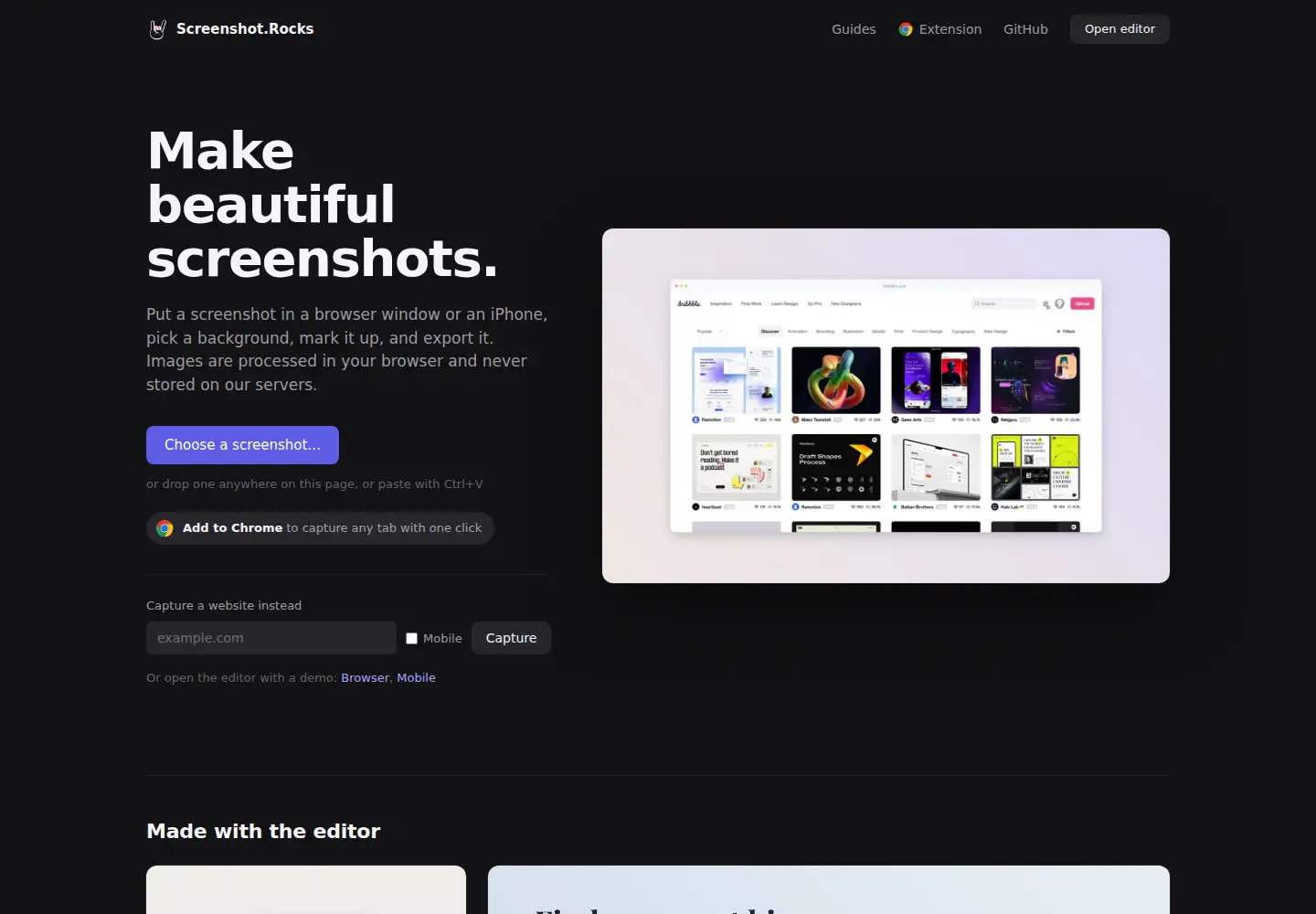 Screenshot of screenshot.rocks