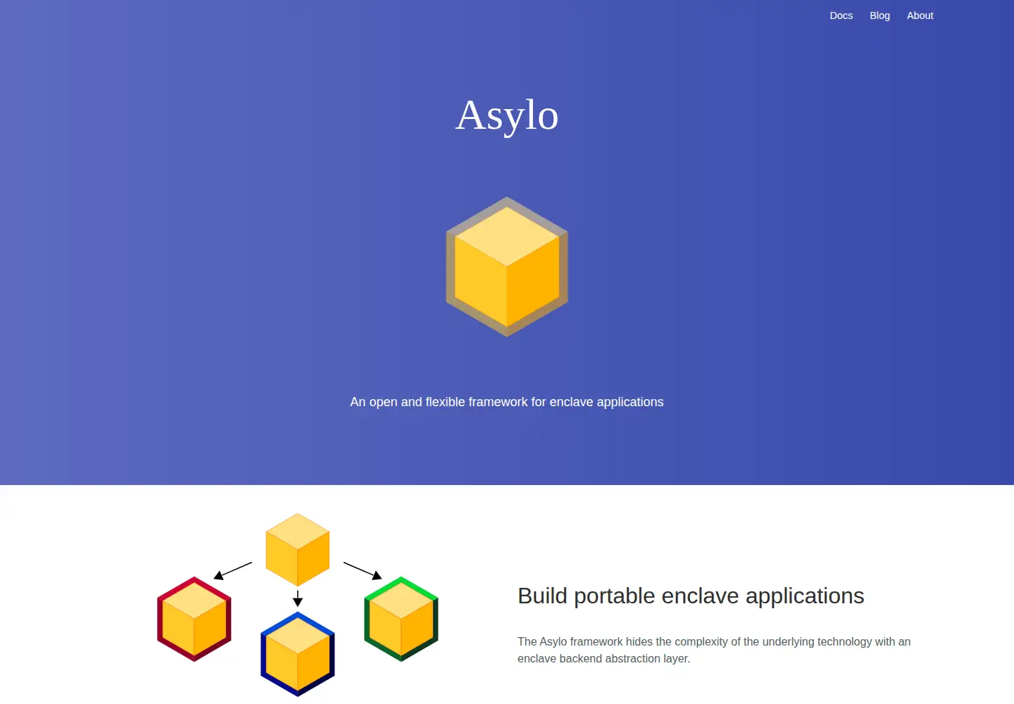 Captured homepage of asylo.dev in the current scan